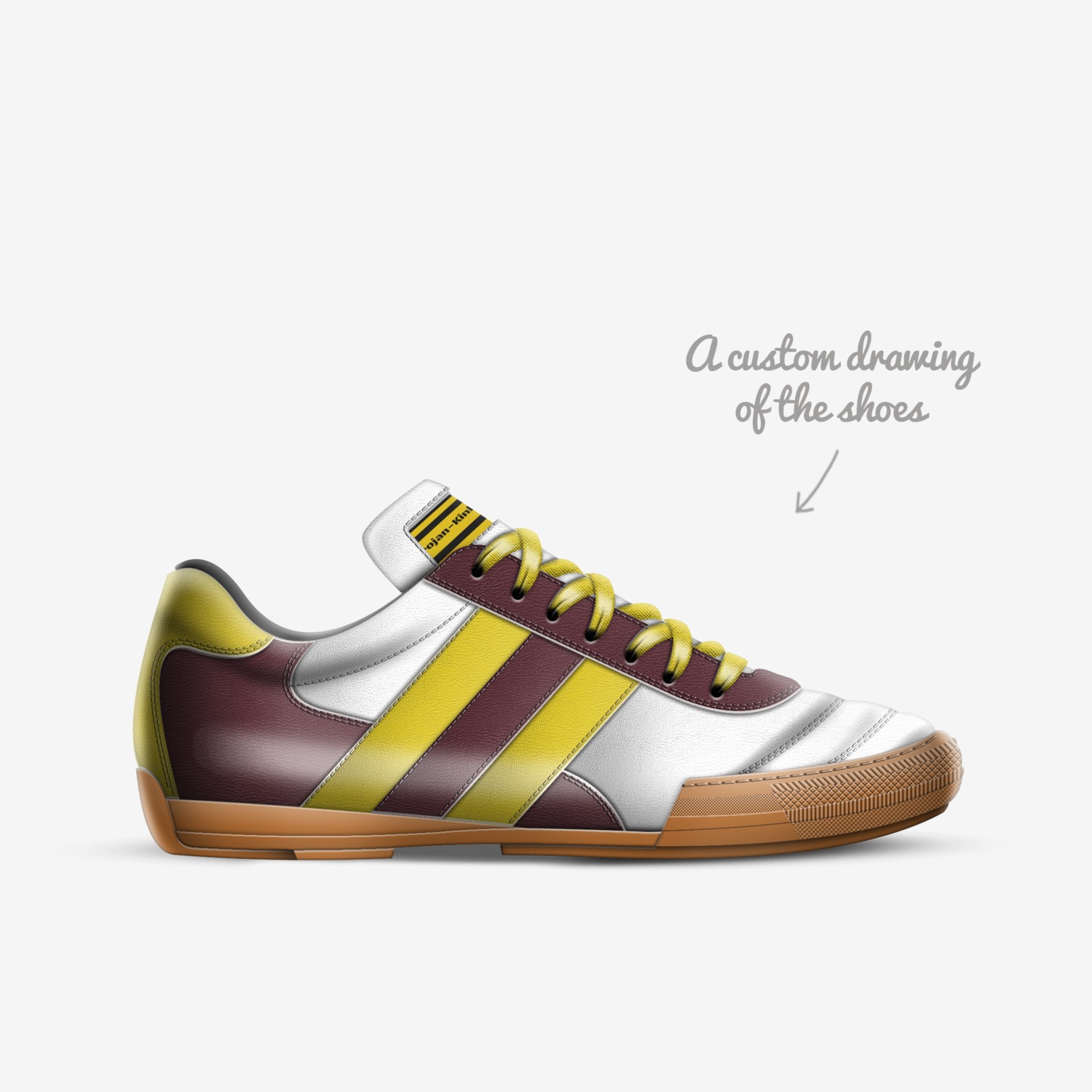 Trojan-Kinka T Kix custom made in Italy shoes by Kinka T Kix | Sketch view