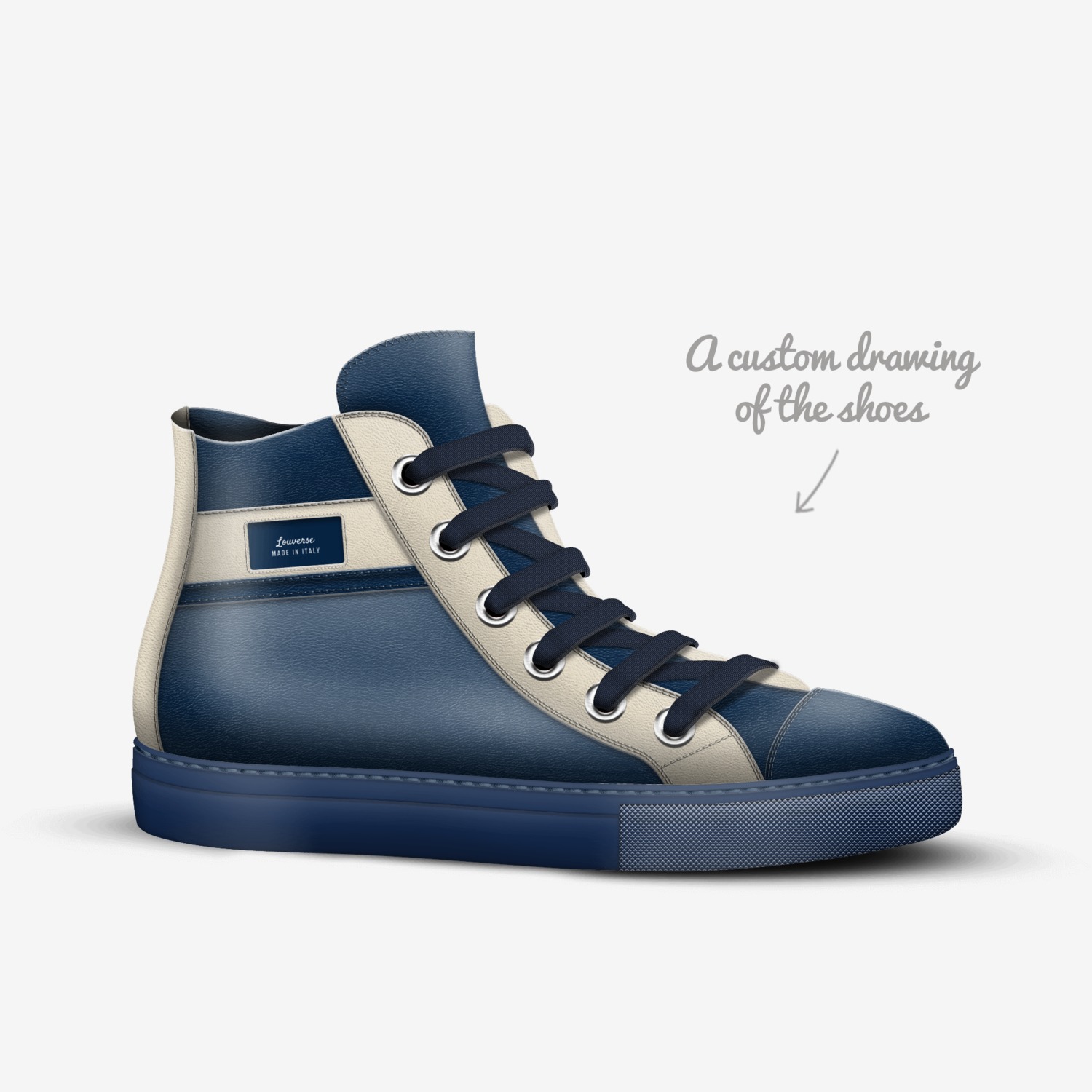 Louverse custom made in Italy shoes by Ty | Sketch view