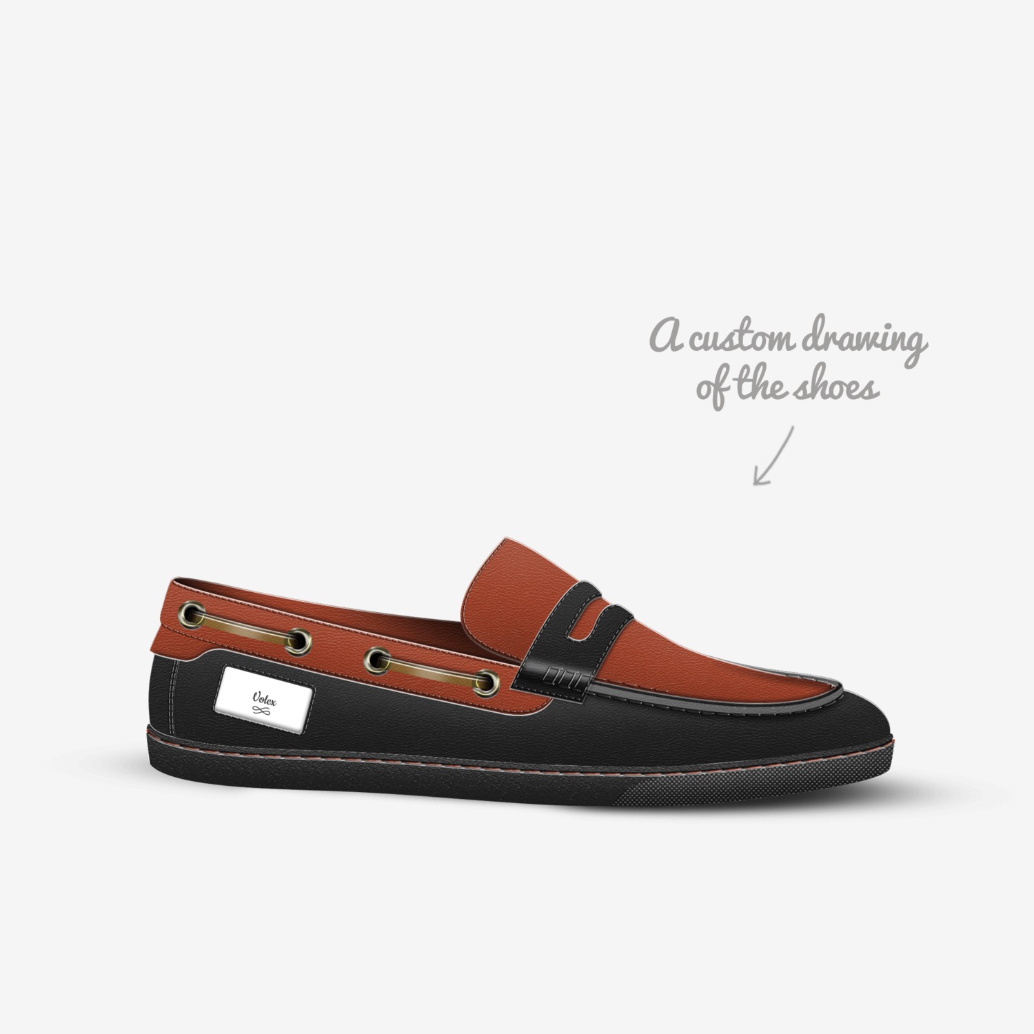 Volex custom made in Italy shoes by Dennis | Sketch view