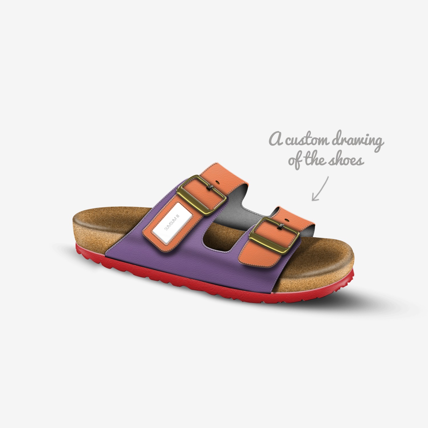 Sumsum custom made in Italy shoes by Henry Ansah-acquaye | Sketch view