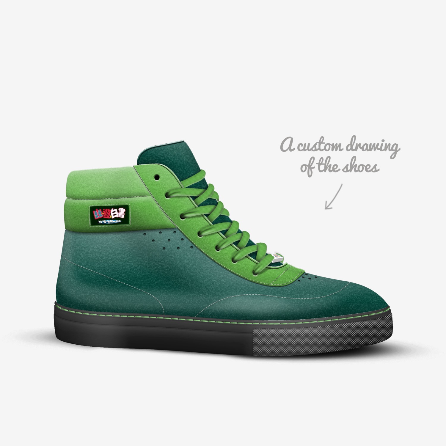 yu yu hakushoe custom made in Italy shoes by Maaliek Carter | Sketch view