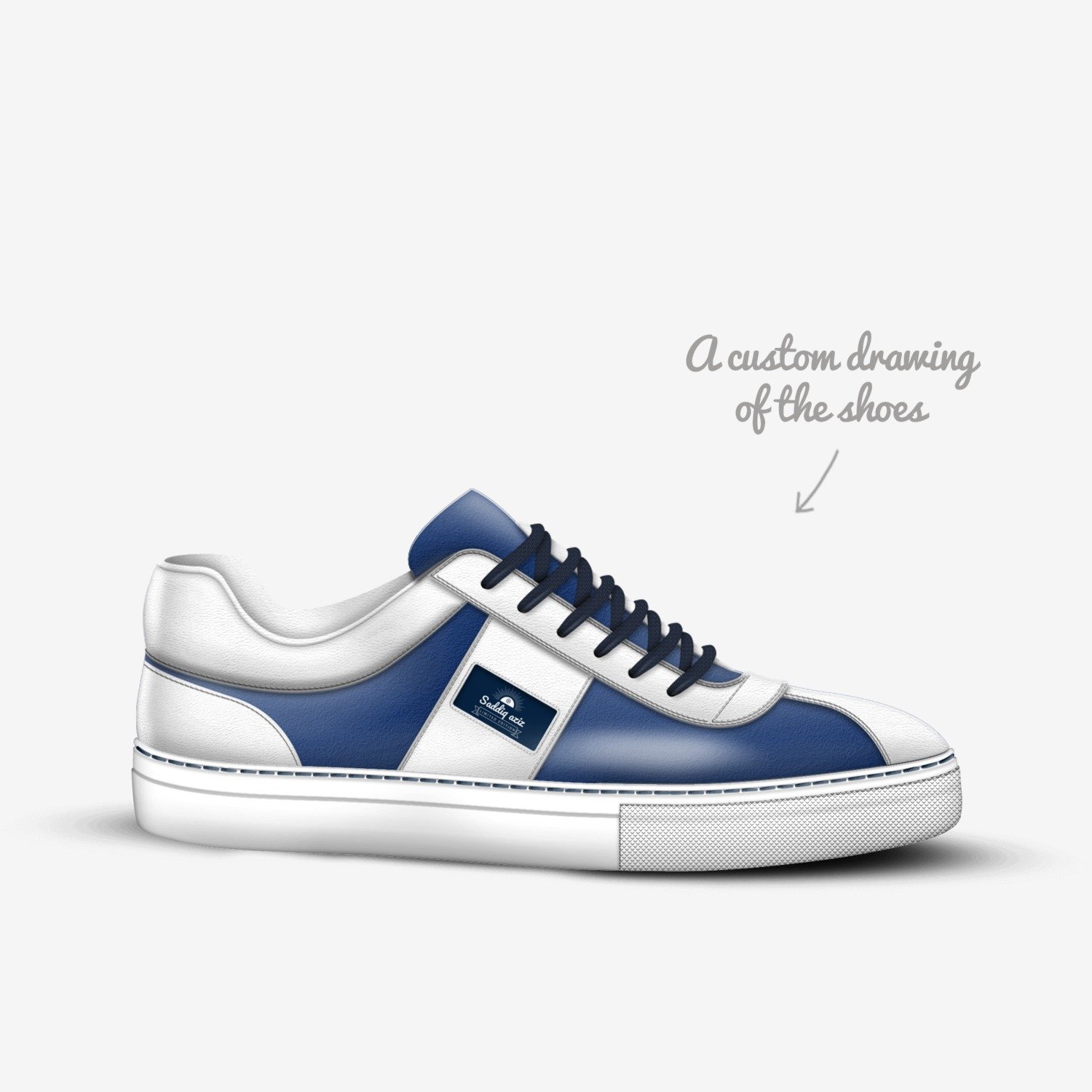 Saddiq aziz custom made in Italy shoes by Saddiq Aziz | Sketch view