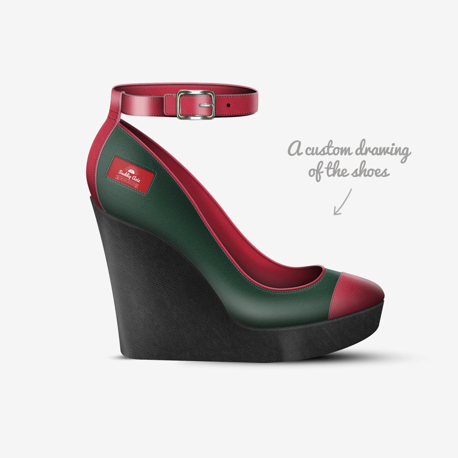 Saddiq Aziz custom made in Italy shoes by Saddiq Aziz | Sketch view