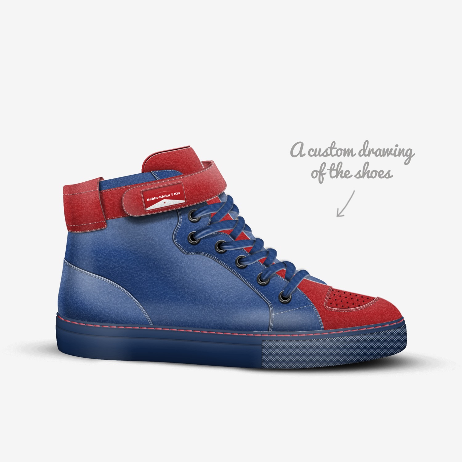 Reblu-Kinka T Kix custom made in Italy shoes by Kinka T Kix | Sketch view