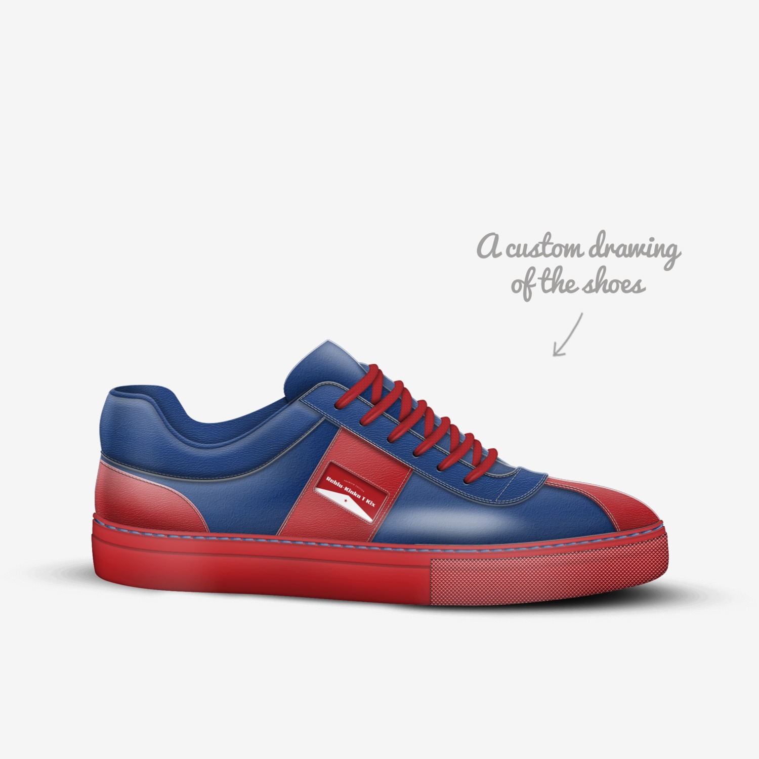 Reblu-Kinka T Kix custom made in Italy shoes by Kinka T Kix | Sketch view