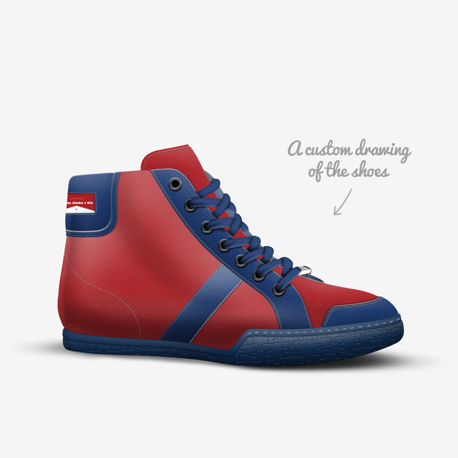 Reblu-Kinka T Kix custom made in Italy shoes by Kinka T Kix | Sketch view