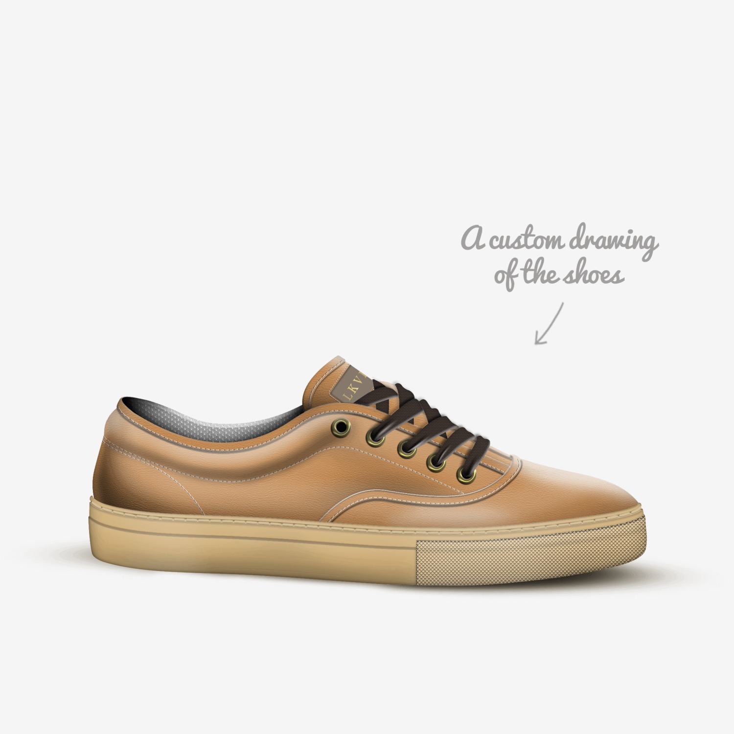 L K V B custom made in Italy shoes by Lorraine Kleering van Beerenbergh | Sketch view