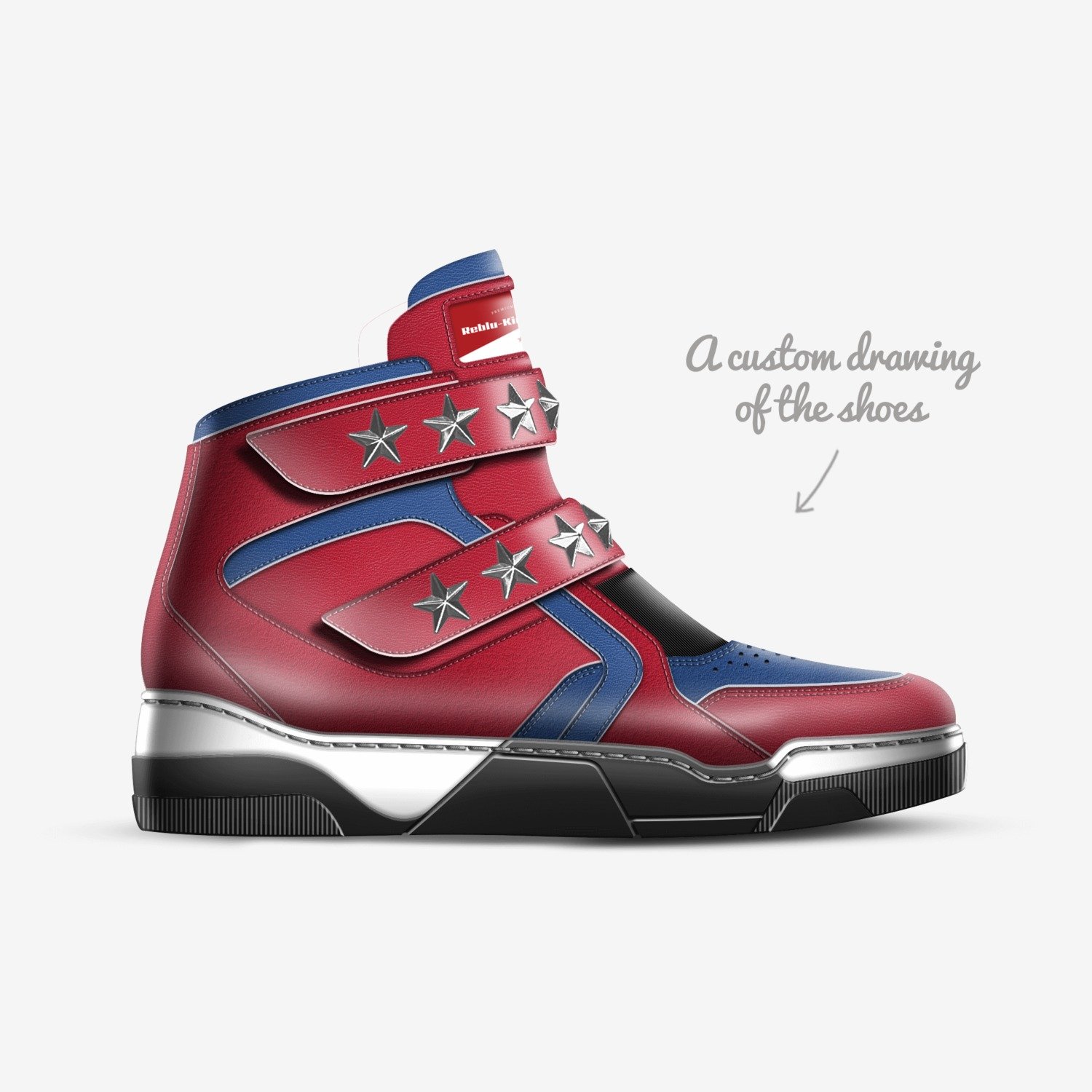 Reblu-Kinka T Kix custom made in Italy shoes by Kinka T Kix | Sketch view