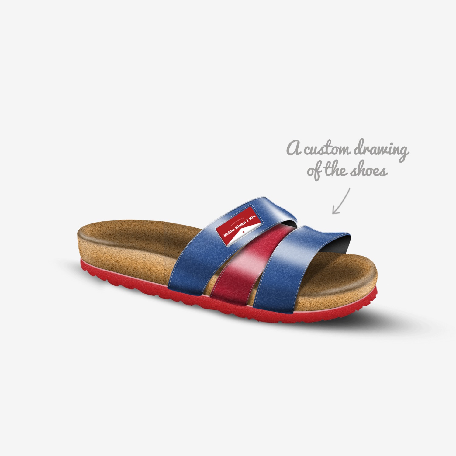 Reblu-Kinka T Kix custom made in Italy shoes by Kinka T Kix | Sketch view