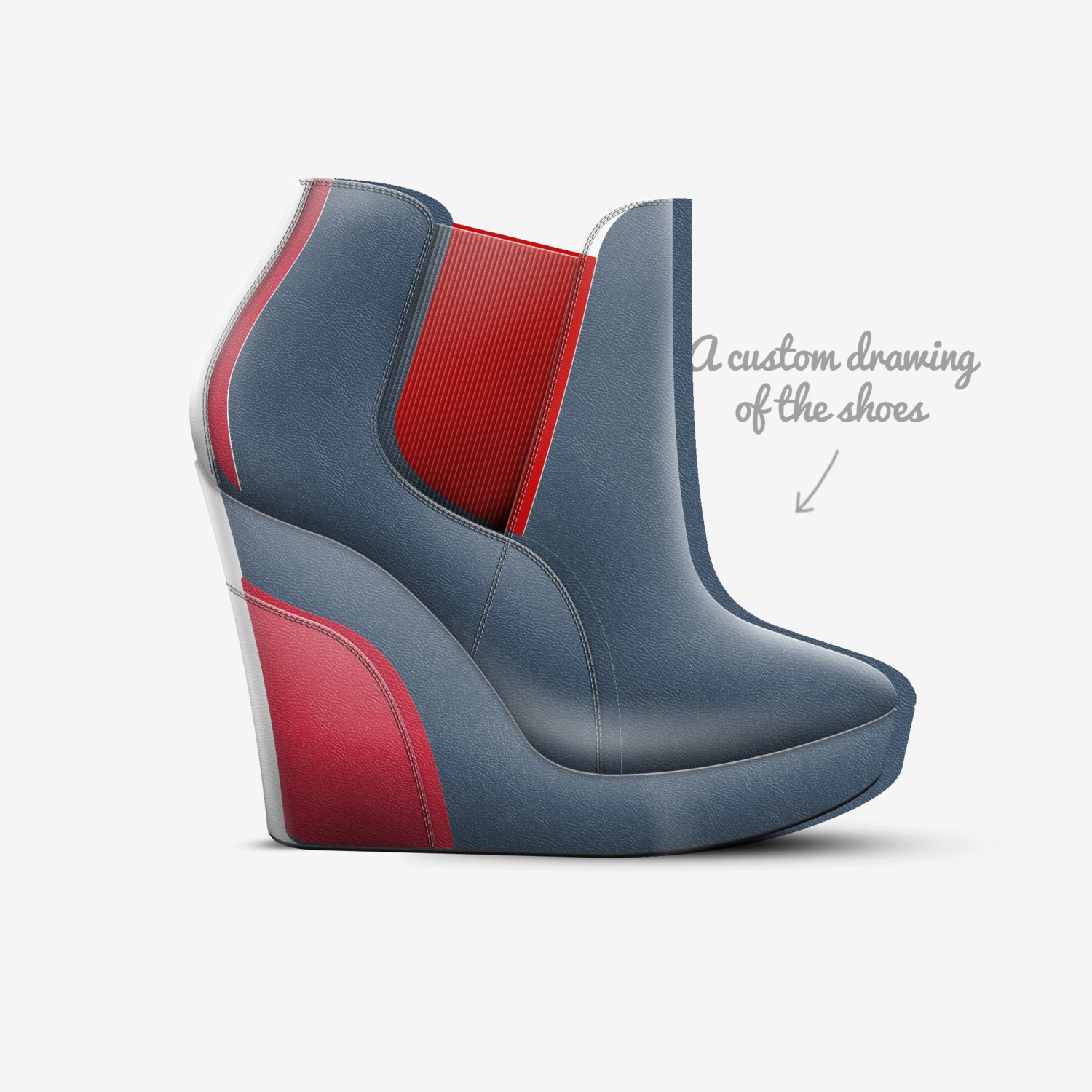 Reblu-Kinka T Kix custom made in Italy shoes by Kinka T Kix | Sketch view