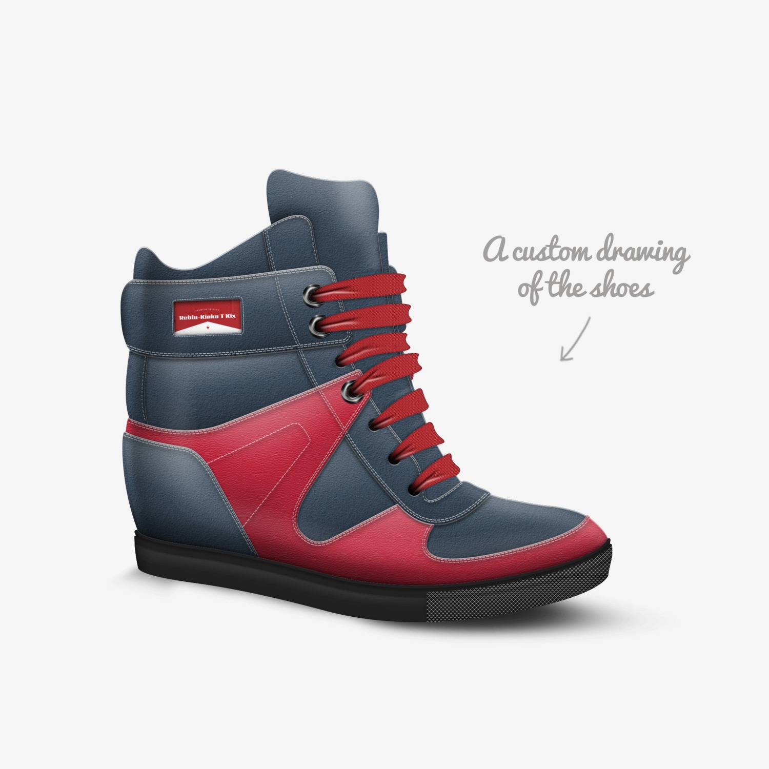 Reblu-Kinka T Kix custom made in Italy shoes by Kinka T Kix | Sketch view