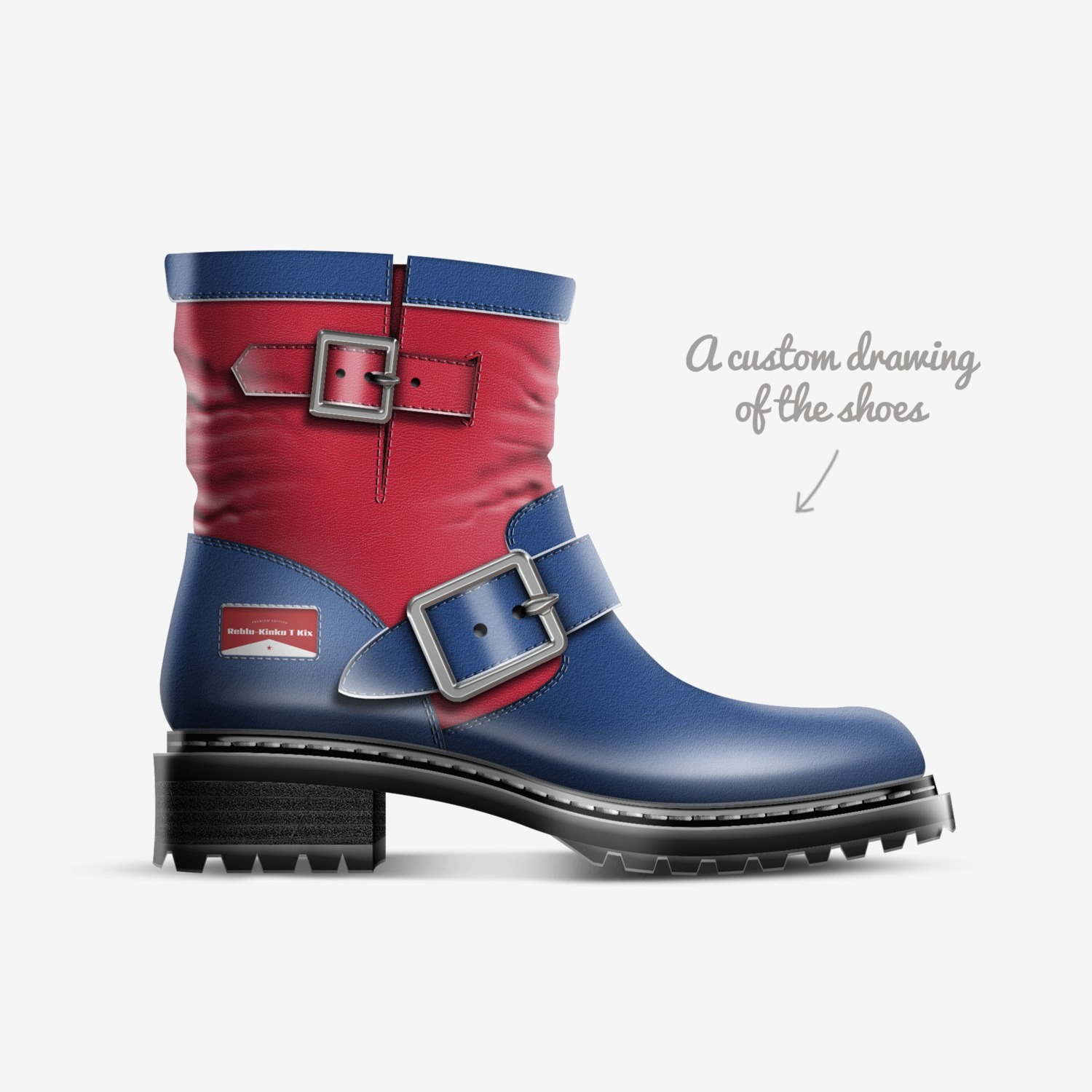 Reblu-Kinka T Kix custom made in Italy shoes by Kinka T Kix | Sketch view