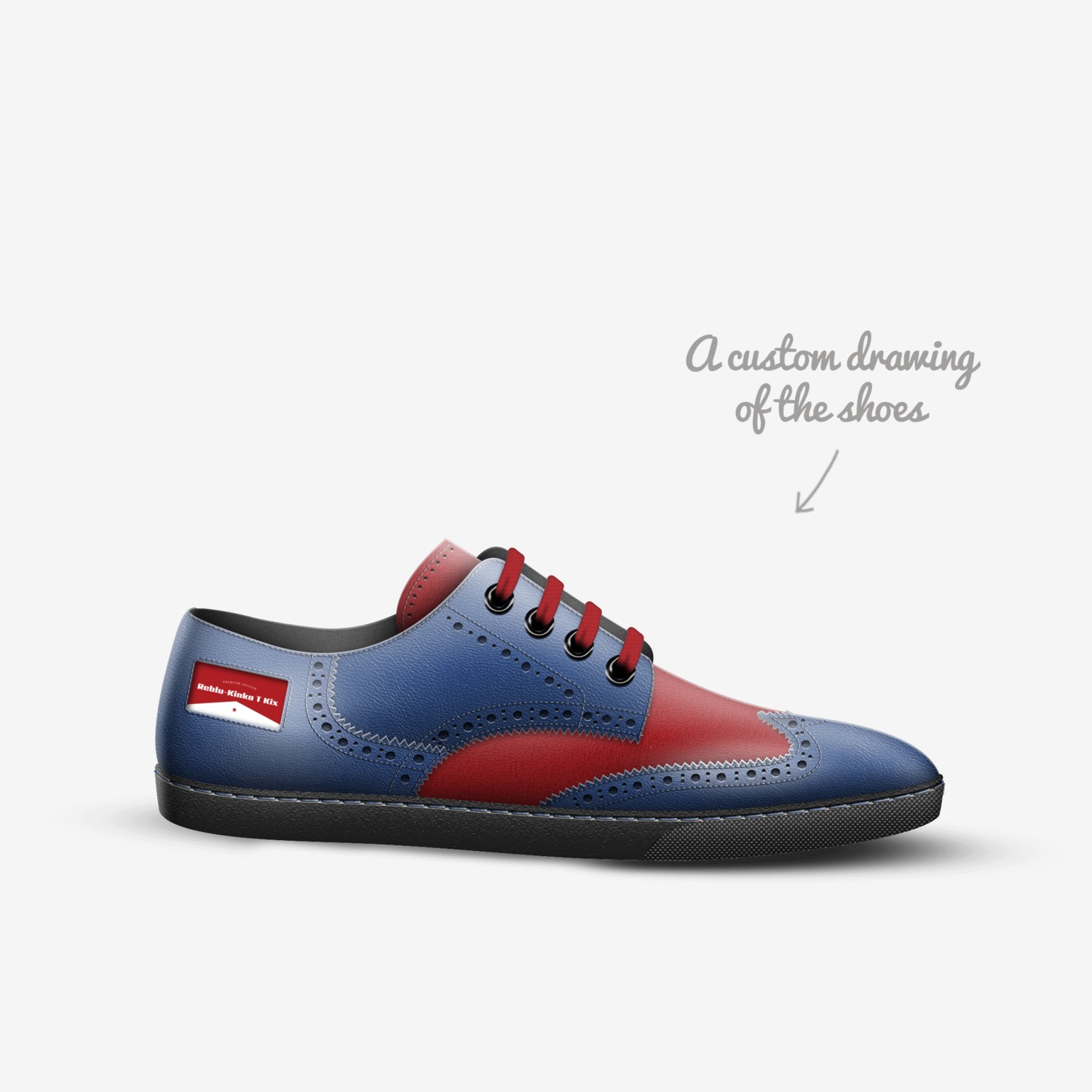 Reblu-Kinka T Kix custom made in Italy shoes by Kinka T Kix | Sketch view
