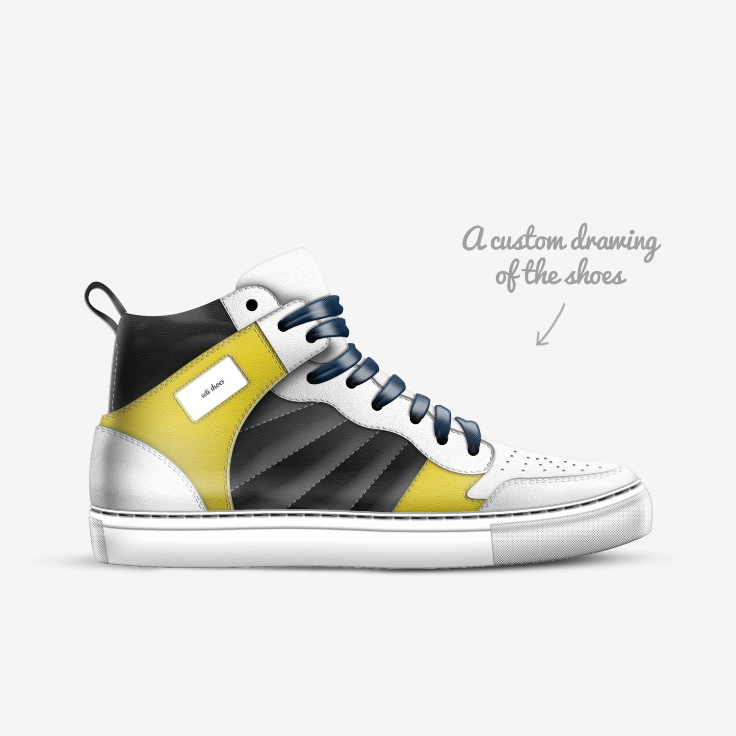 seti shoes custom made in Italy shoes by Setare Bayat | Sketch view