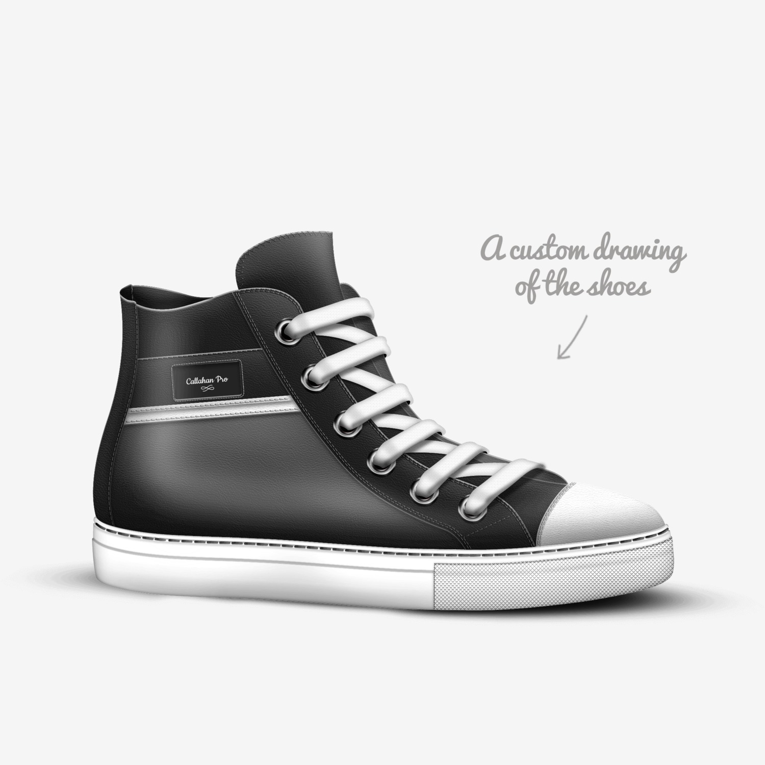 Callahan Pro custom made in Italy shoes by Yeahtottaly Myfullname | Sketch view