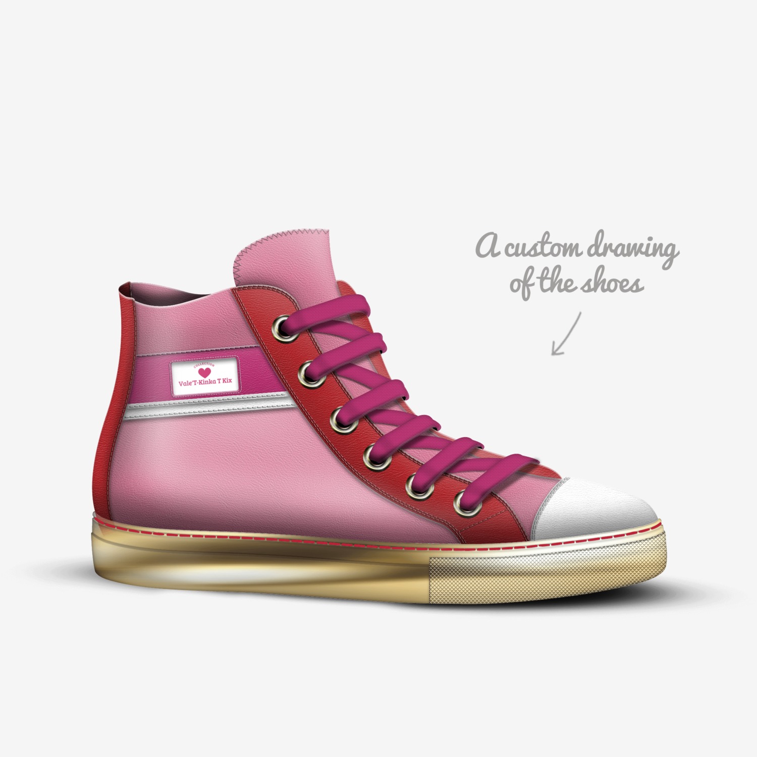 Vale'T-Kinka T Kix custom made in Italy shoes by Kinka T Kix | Sketch view