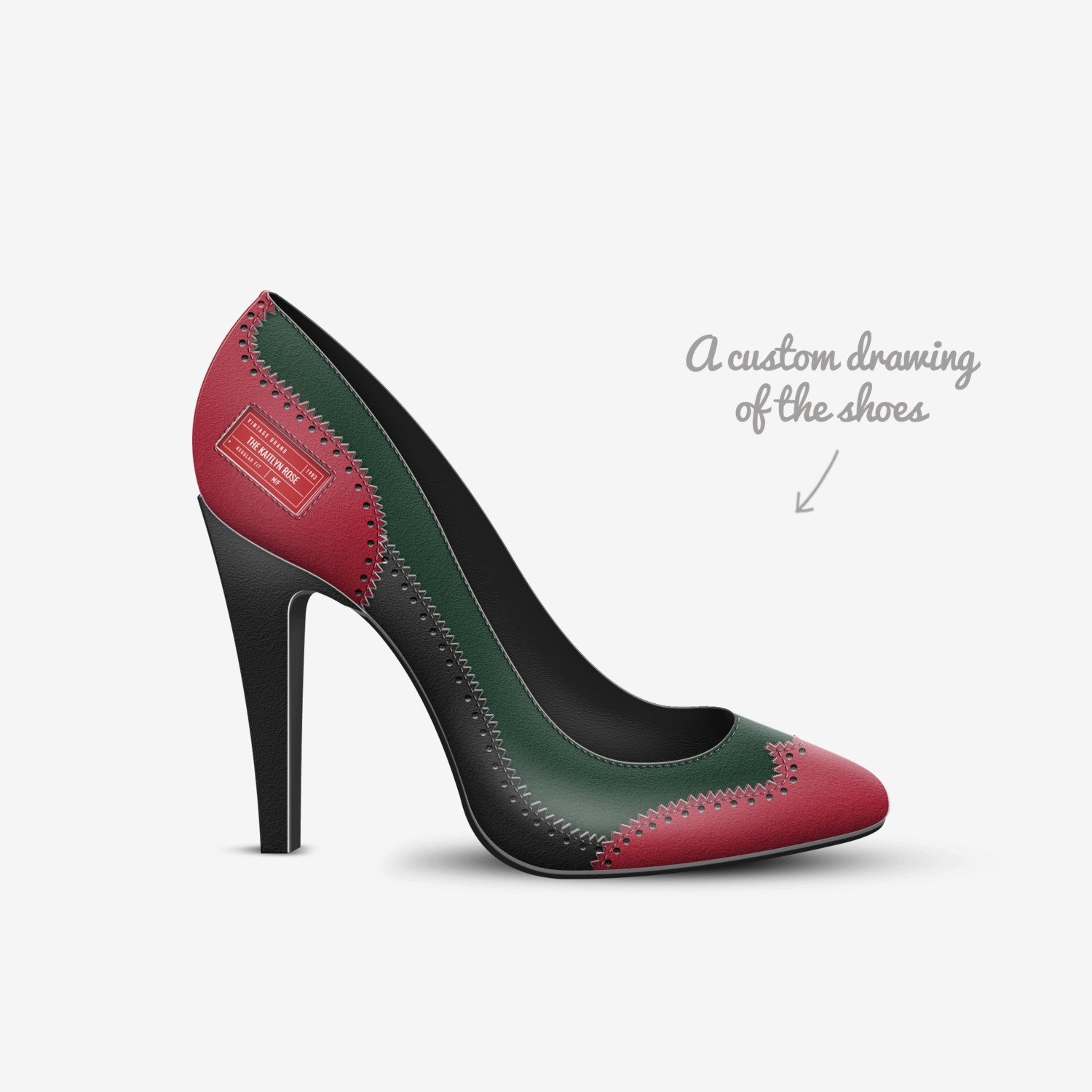 the kaitlyn rose custom made in Italy shoes by Kaitlyn Bujess | Sketch view