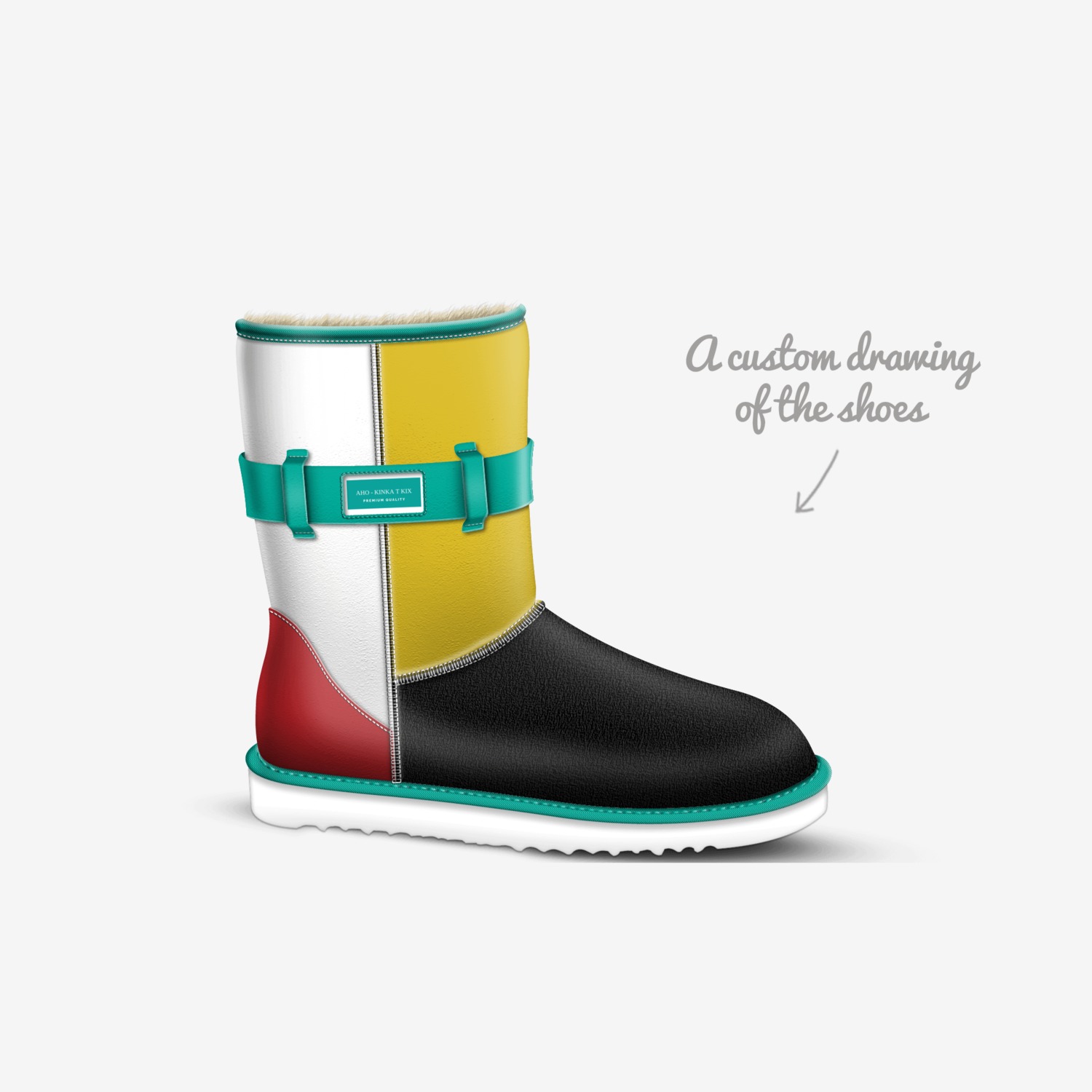 Aho - Kinka T Kix custom made in Italy shoes by Kinka T Kix | Sketch view