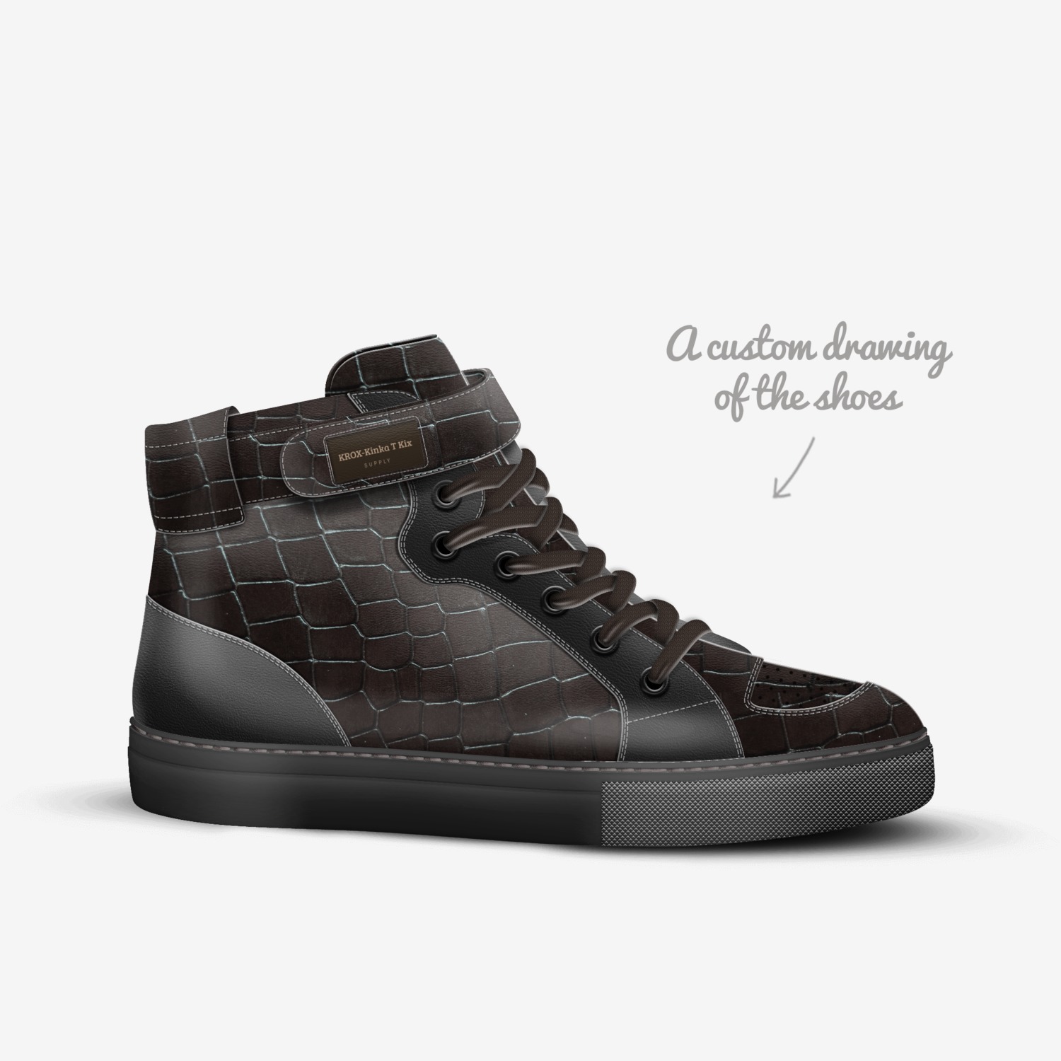 KROX-Kinka T Kix custom made in Italy shoes by Kinka T Kix | Sketch view
