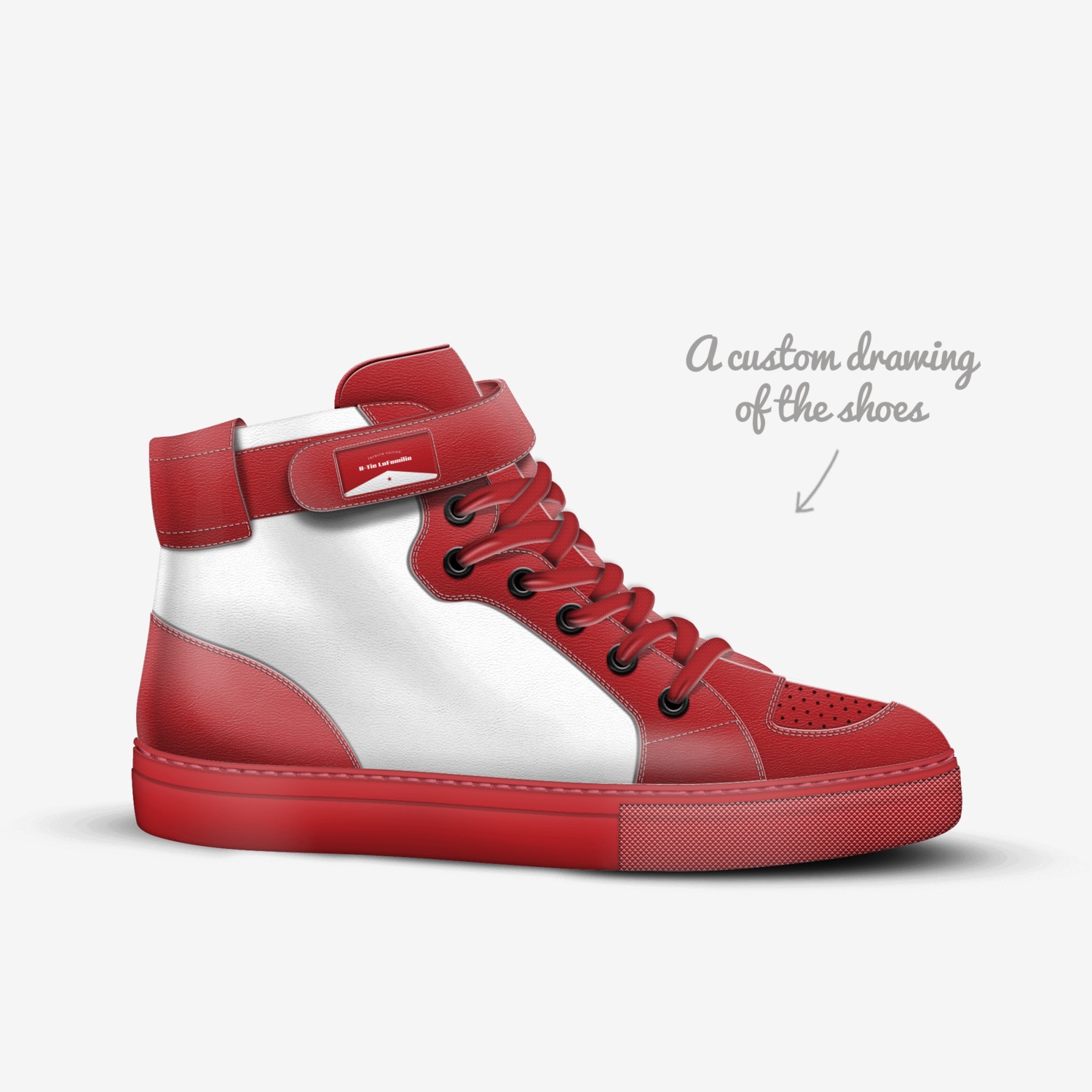 B-Tie LaFamilia  custom made in Italy shoes by Steven Anderson | Sketch view