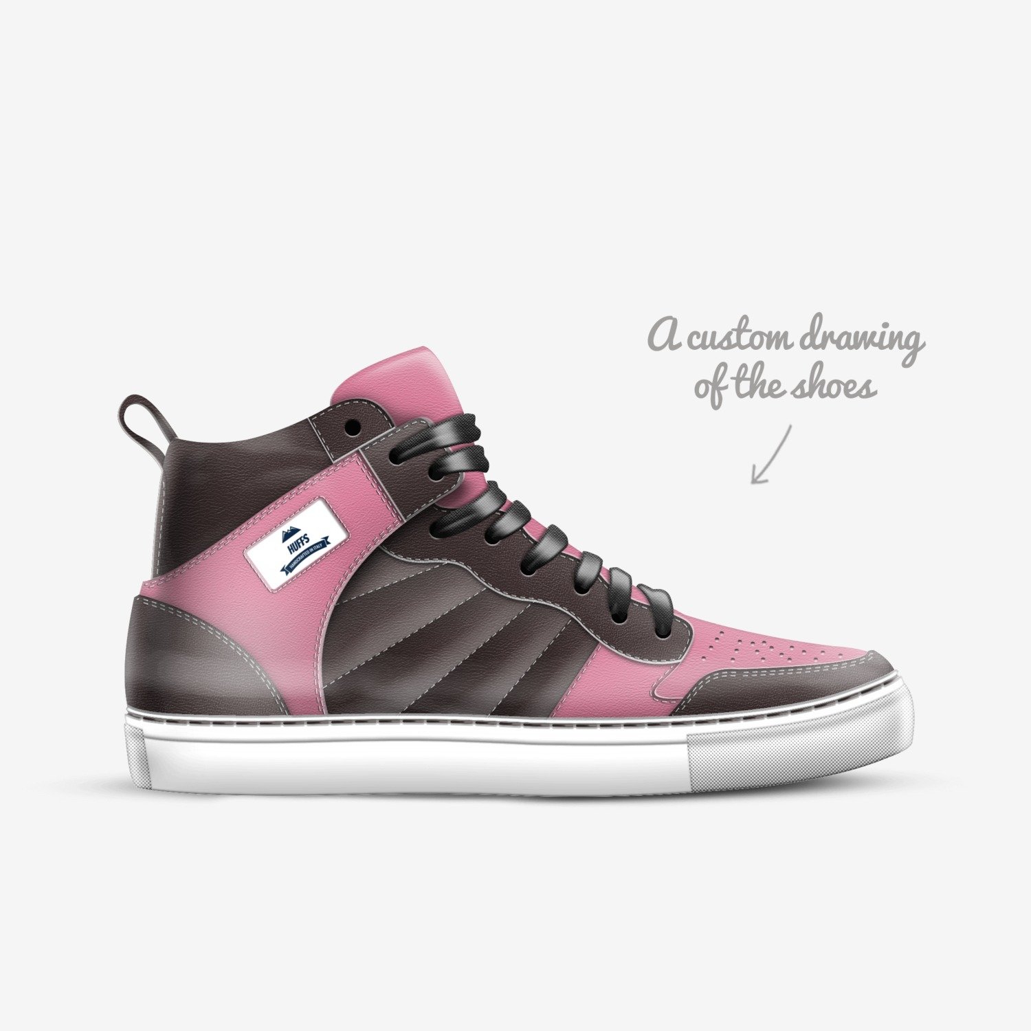 Huffs custom made in Italy shoes by Joshua Huffman | Sketch view