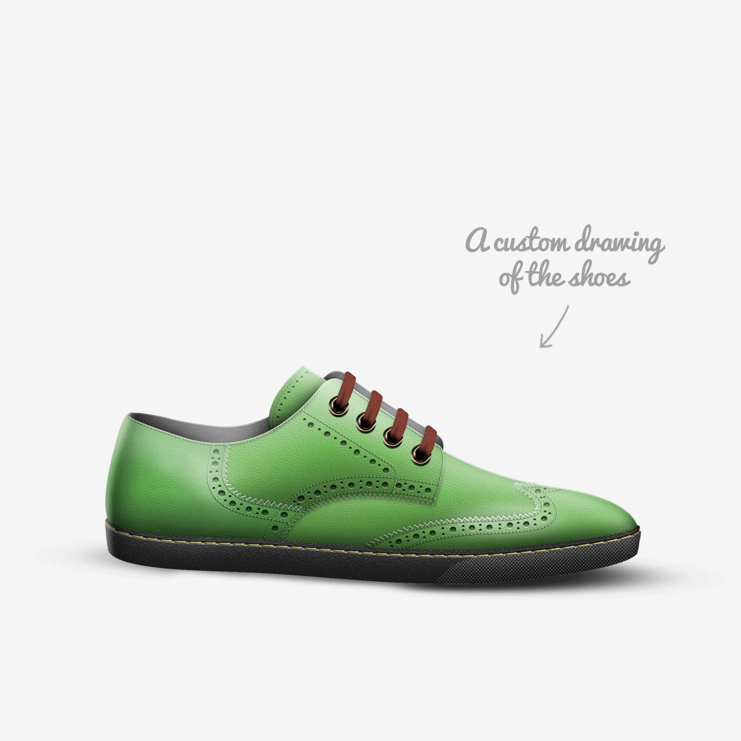 Kev custom made in Italy shoes by Brian Ang | Sketch view