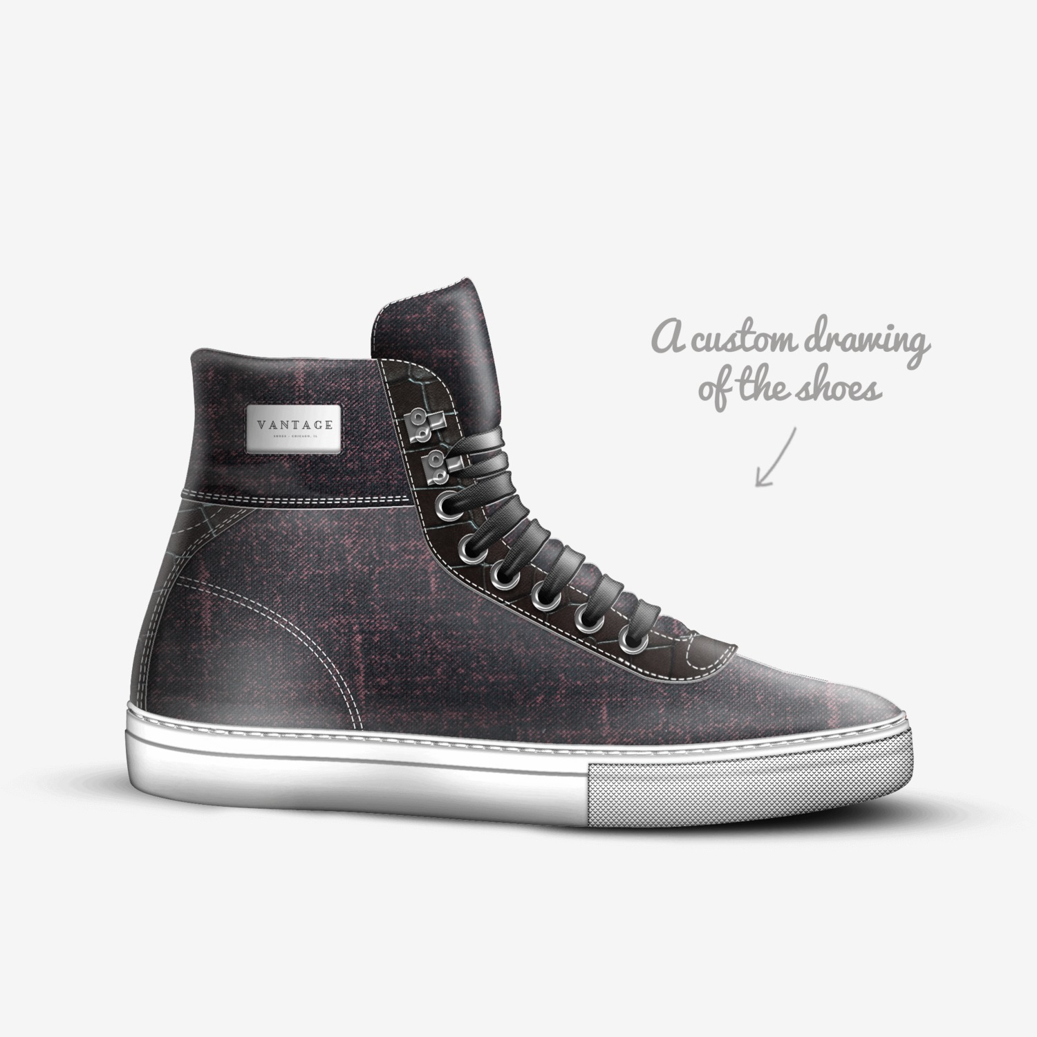 B1 custom made in Italy shoes by D De | Sketch view