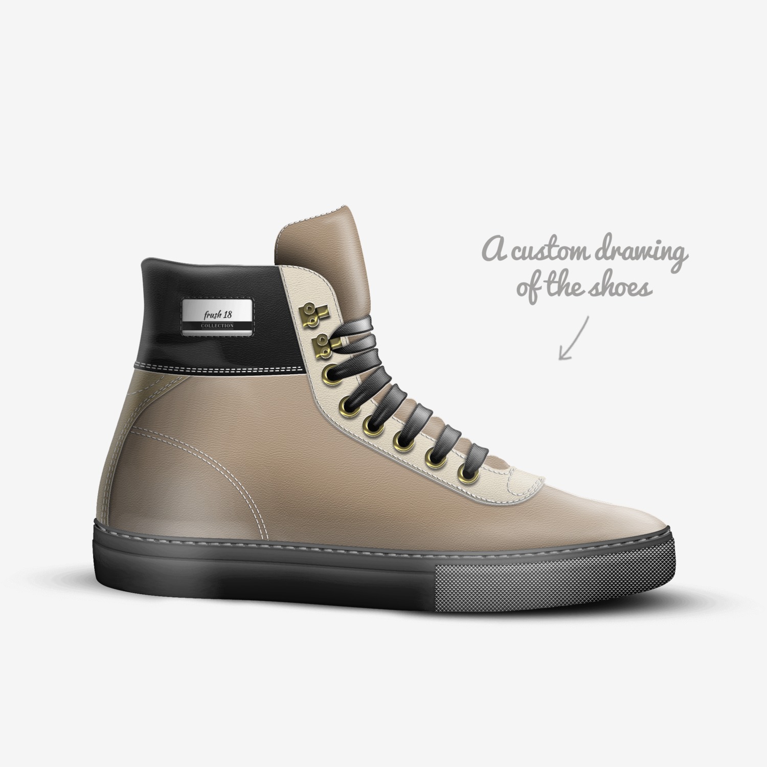 frush 18 custom made in Italy shoes by Kayla | Sketch view