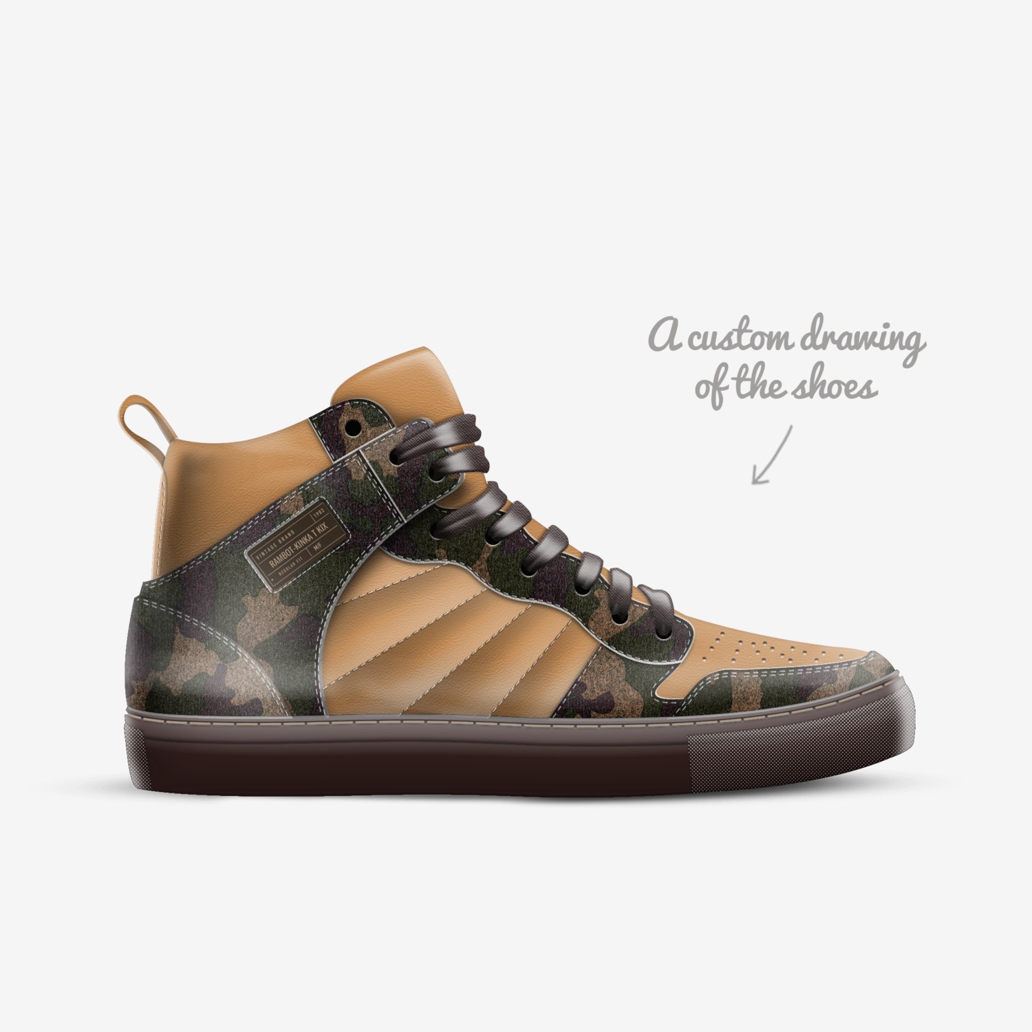 Rambot-Kinka T Kix custom made in Italy shoes by Kinka T Kix | Sketch view