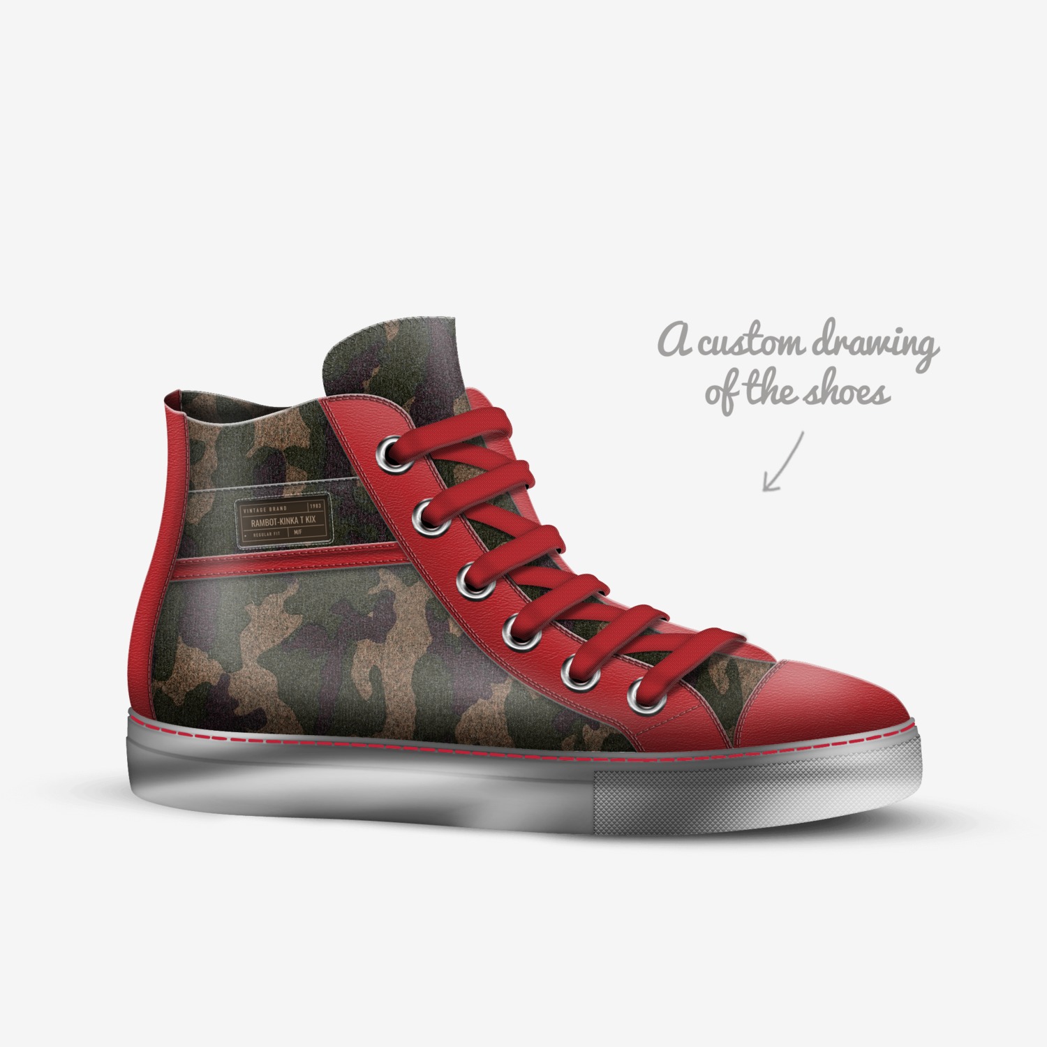 Rambot-Kinka T Kix custom made in Italy shoes by Kinka T Kix | Sketch view