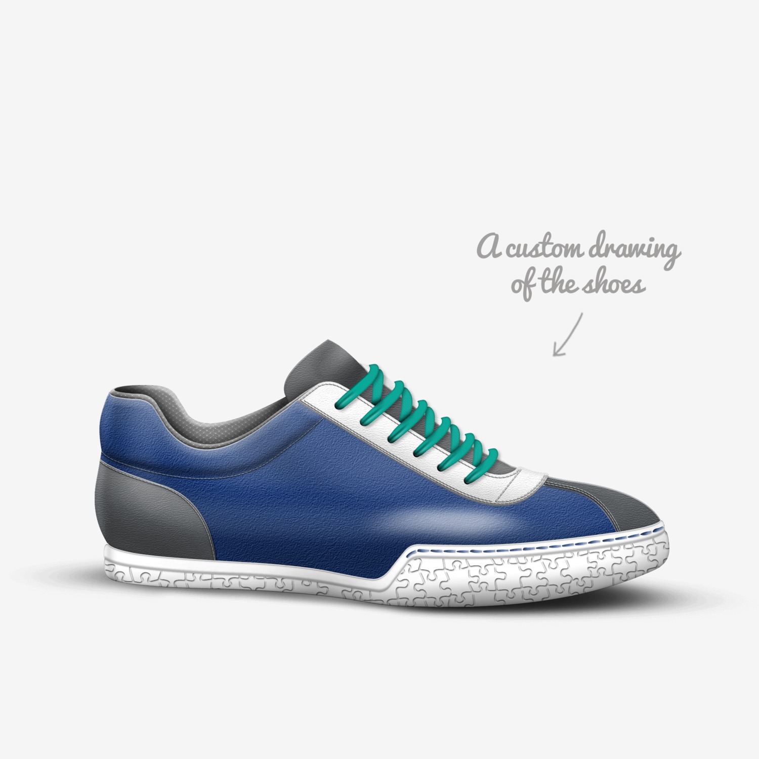 Vshoes custom made in Italy shoes by M | Sketch view