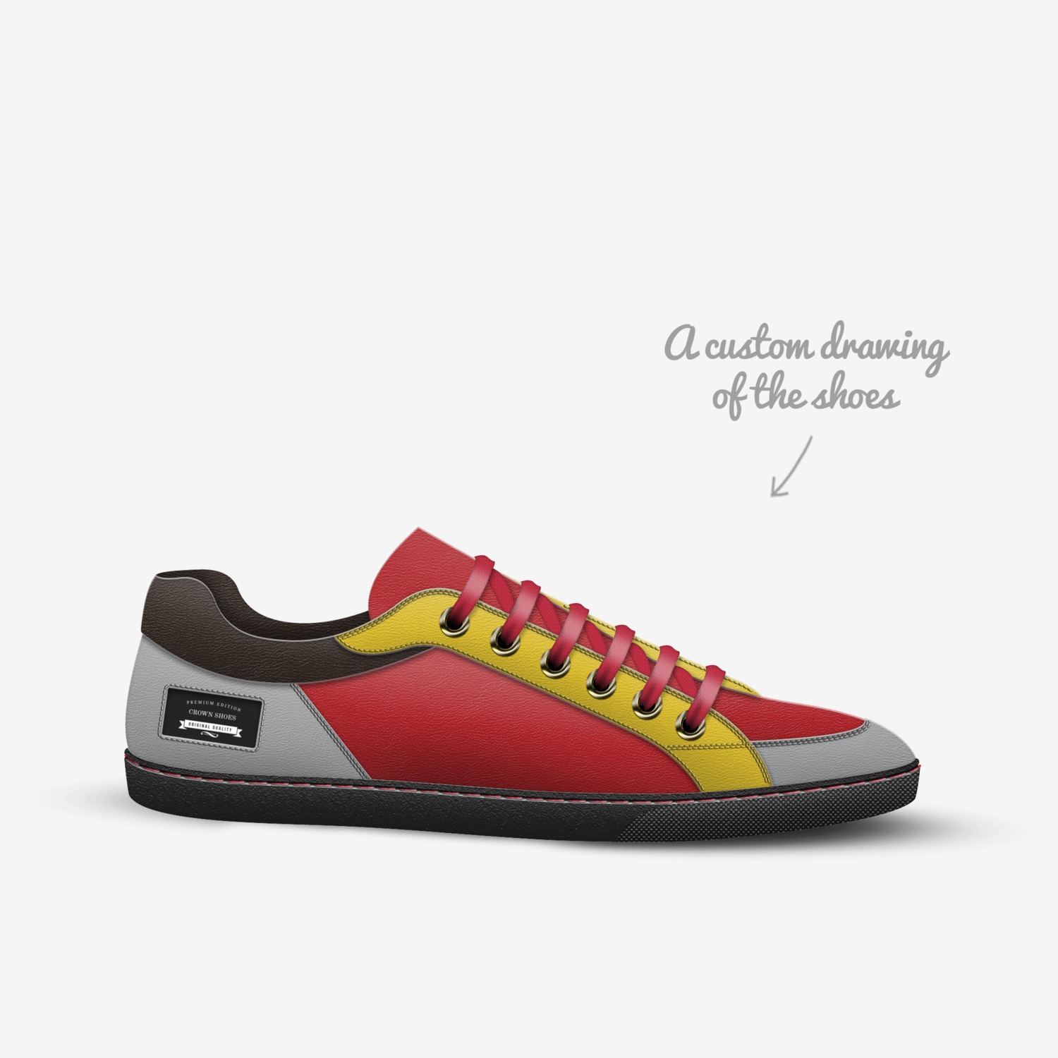Crown shoes custom made in Italy shoes by Timur Keskin | Sketch view