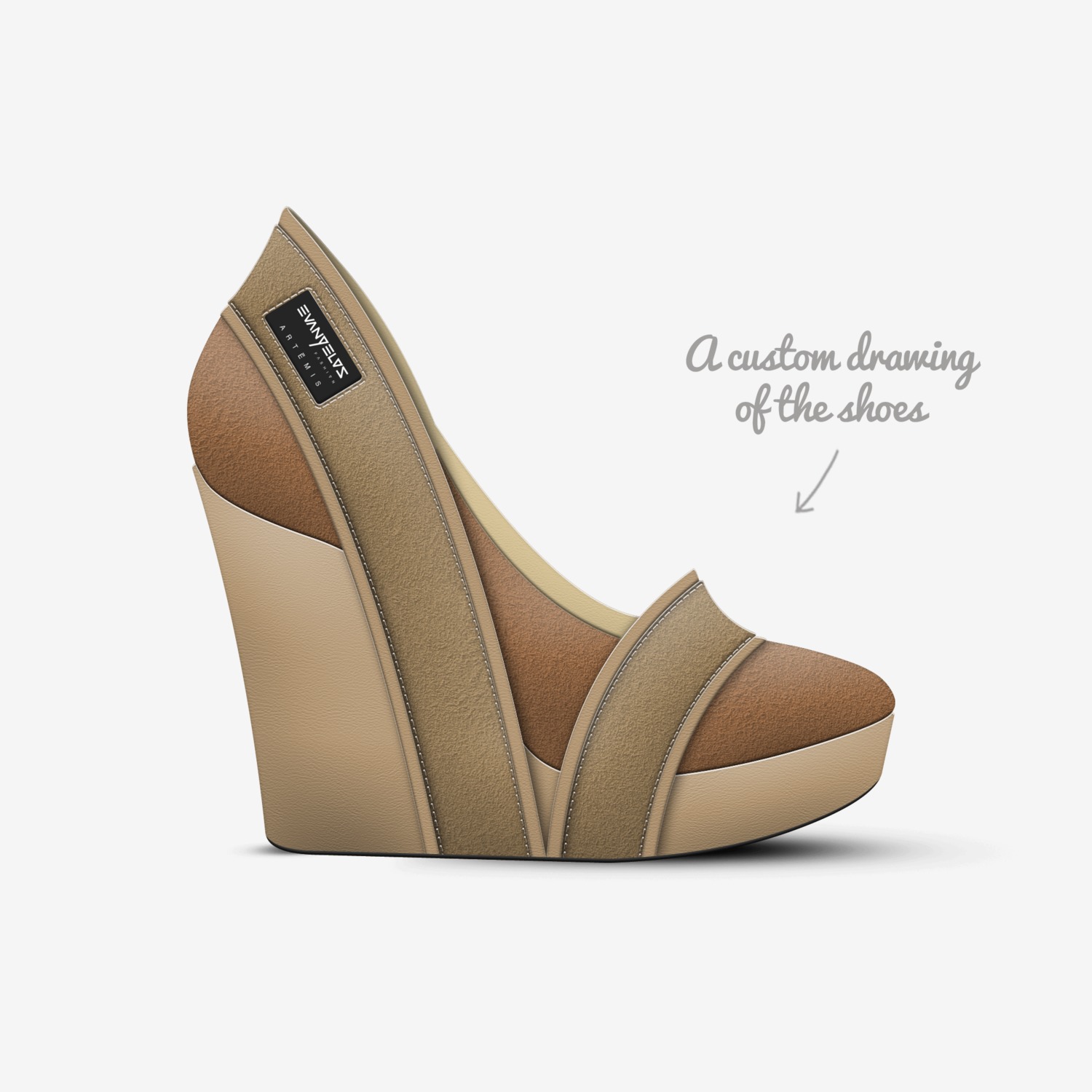 ARTEMIS custom made in Italy shoes by Evangelos Fashion | Sketch view