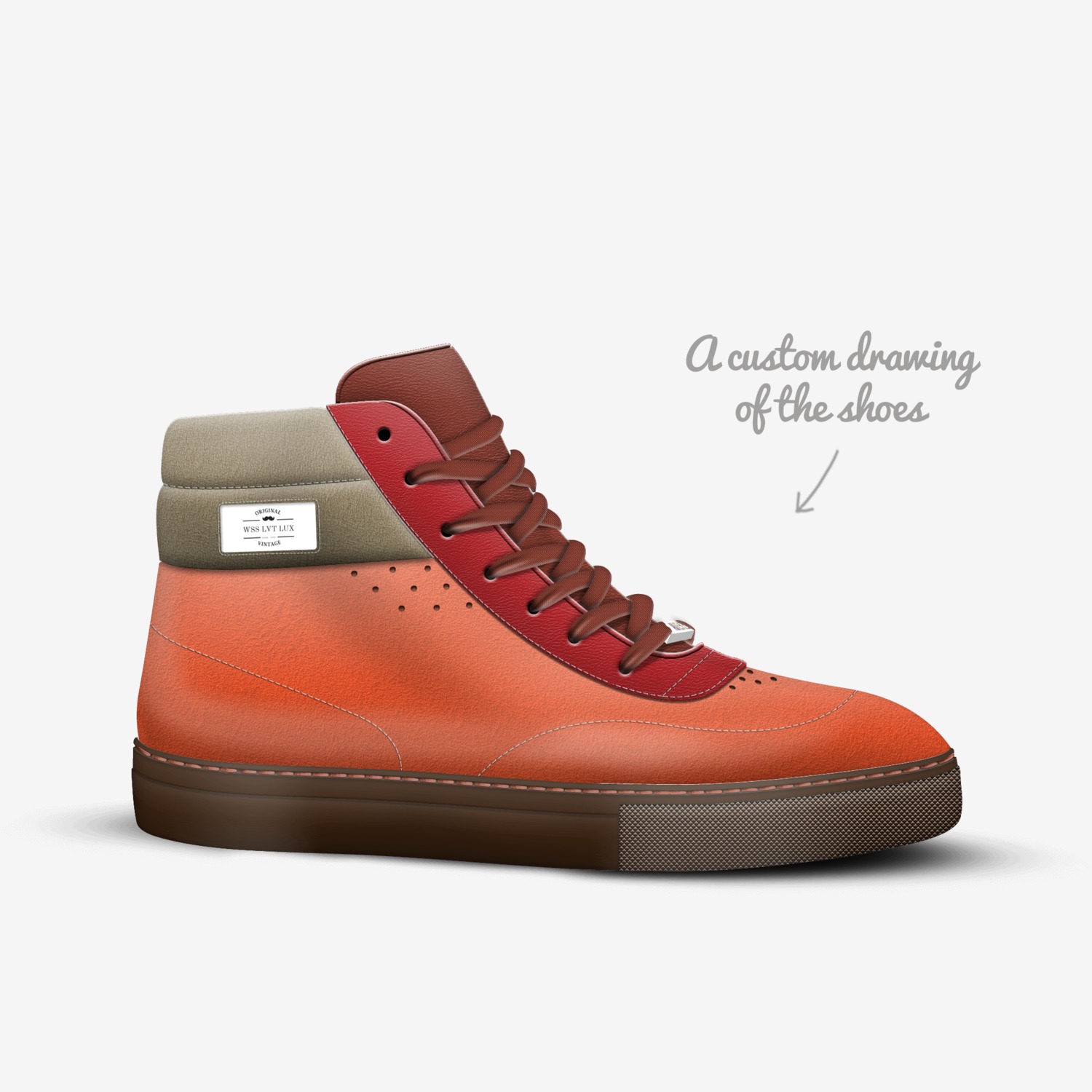 WSS LVT LUX custom made in Italy shoes by Bryan Thomas | Sketch view