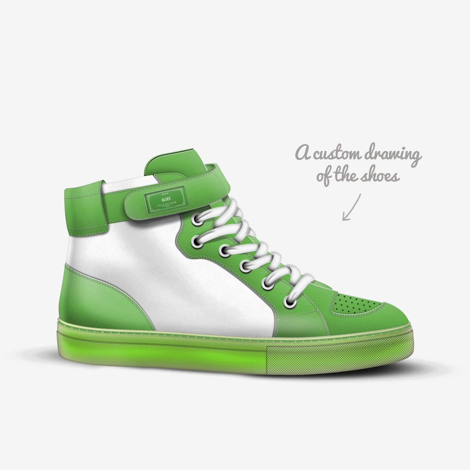 Allies custom made in Italy shoes by David Smith | Sketch view