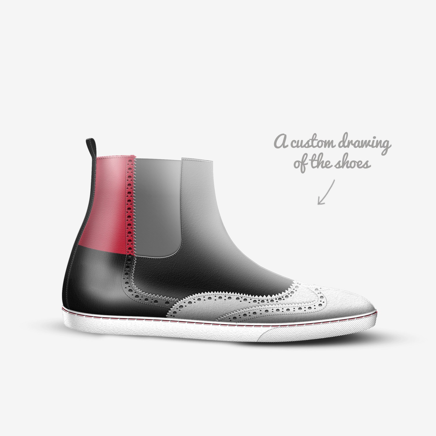 Priest custom made in Italy shoes by Kliti Prifti | Sketch view