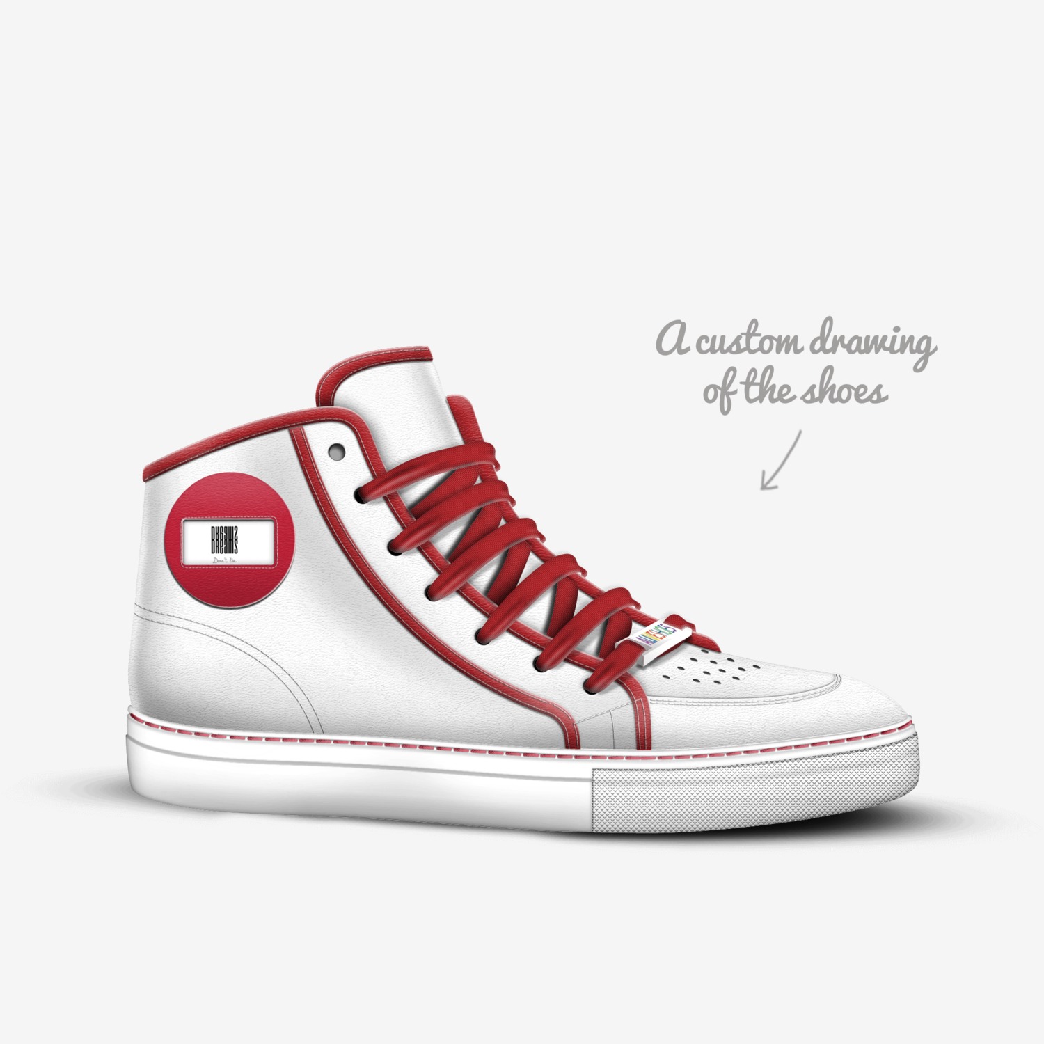 dreams don't lie custom made in Italy shoes by Enam Montgomery | Sketch view