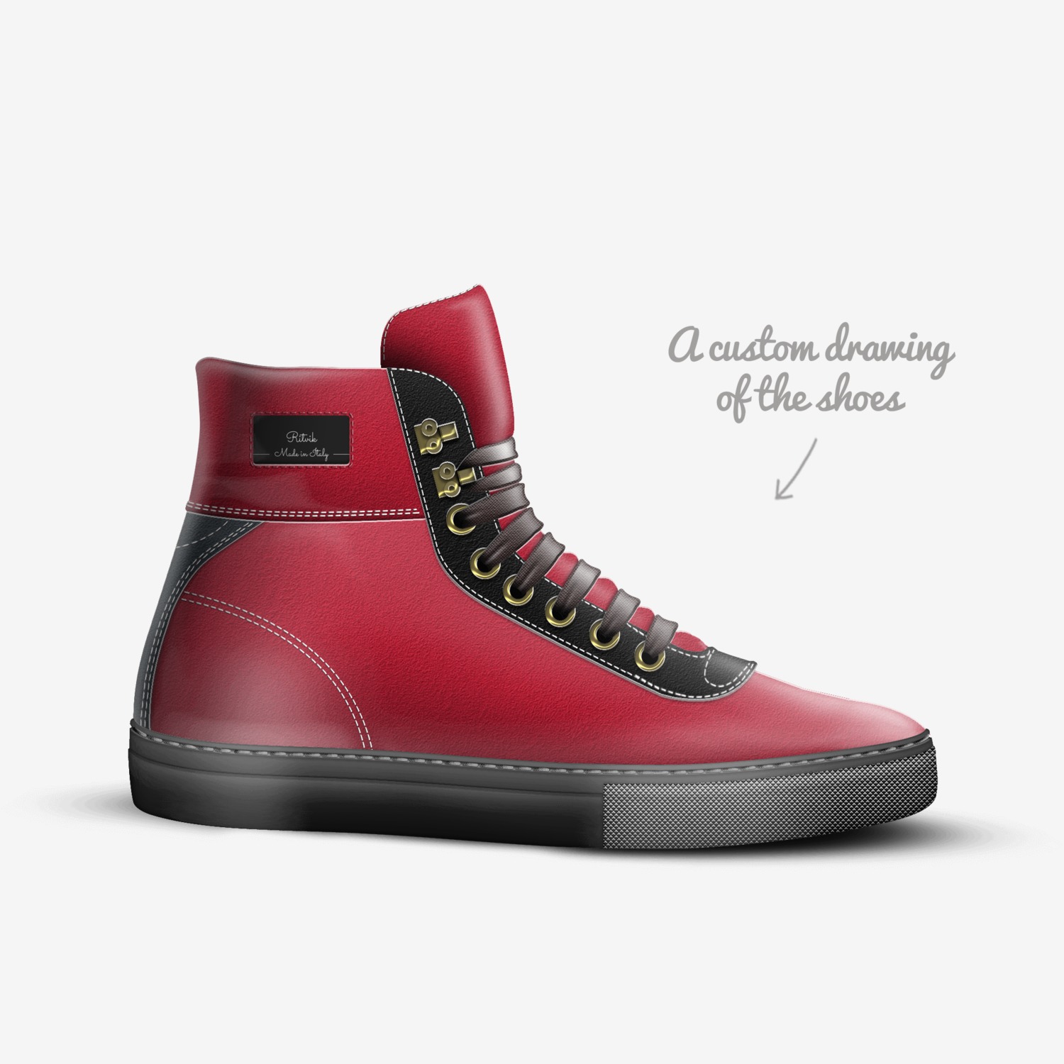 Ritvik custom made in Italy shoes by Ritvikdas | Sketch view