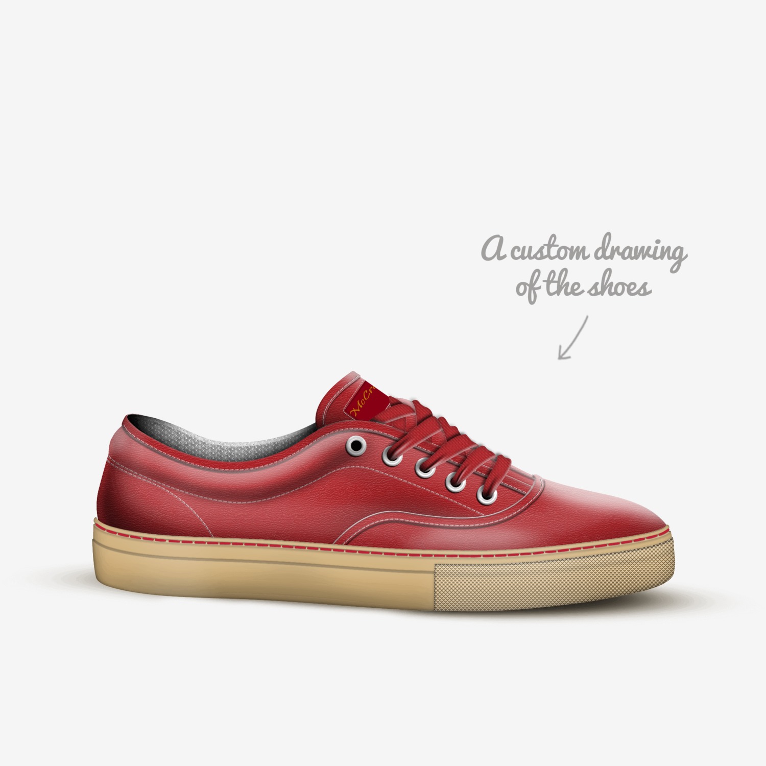 Gum Bottom custom made in Italy shoes by Victor Mccrae | Sketch view