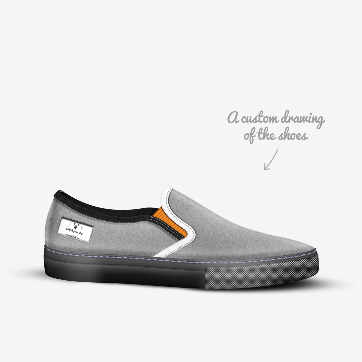 Watch your step custom made in Italy shoes by Tanmay Patel | Sketch view