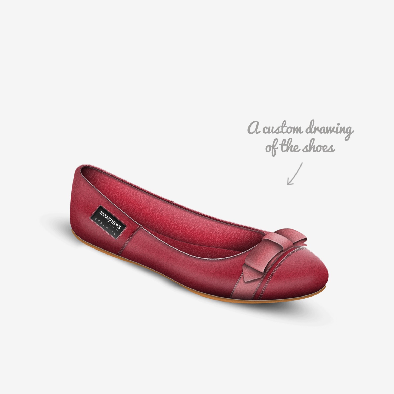SENORITA custom made in Italy shoes by Evangelos Fashion | Sketch view