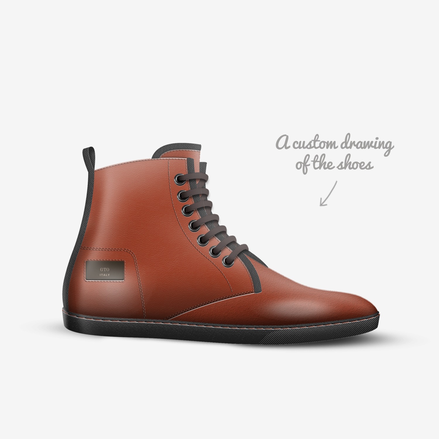 Hhhy custom made in Italy shoes by Tahjze Nichols | Sketch view