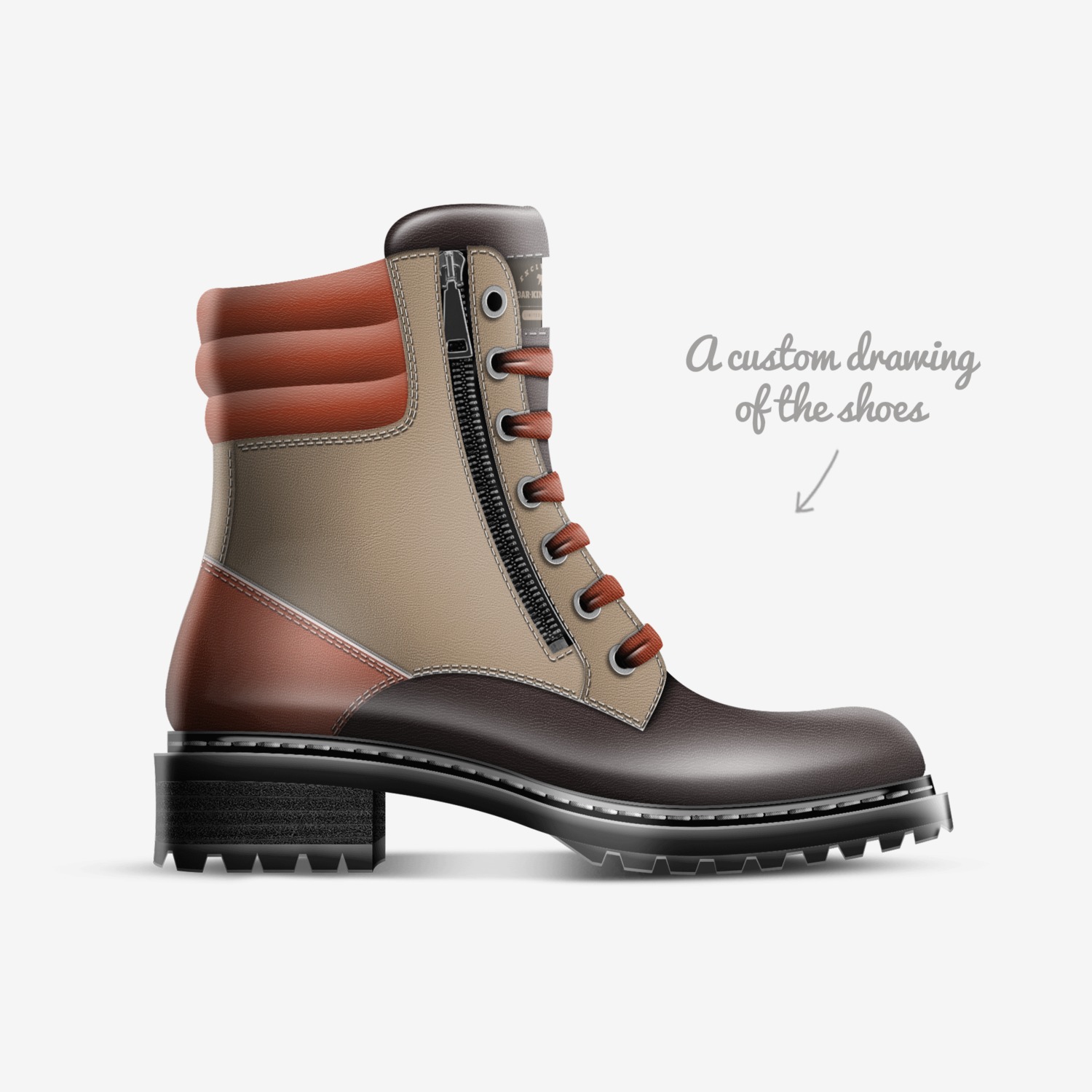 B3AR-Kinka T Kix custom made in Italy shoes by Kinka T Kix | Sketch view