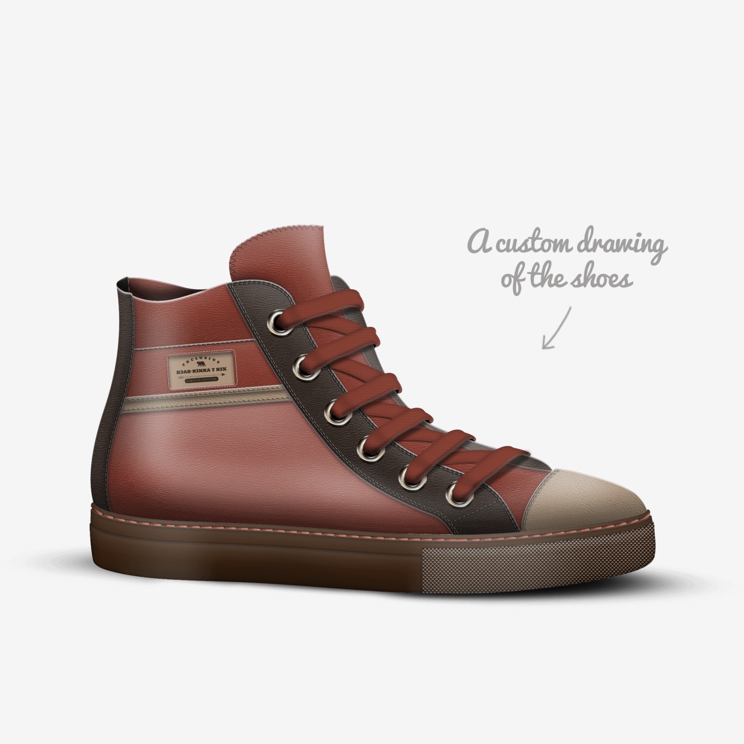 B3AR-Kinka T Kix custom made in Italy shoes by Kinka T Kix | Sketch view