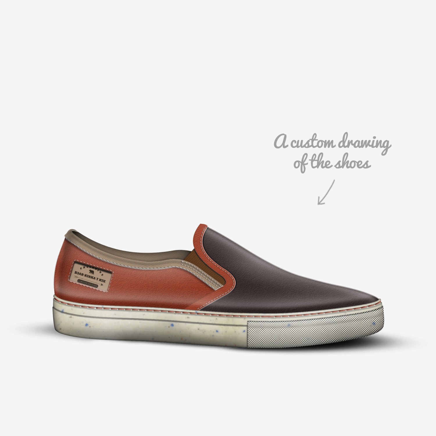 B3AR-Kinka T Kix custom made in Italy shoes by Kinka T Kix | Sketch view