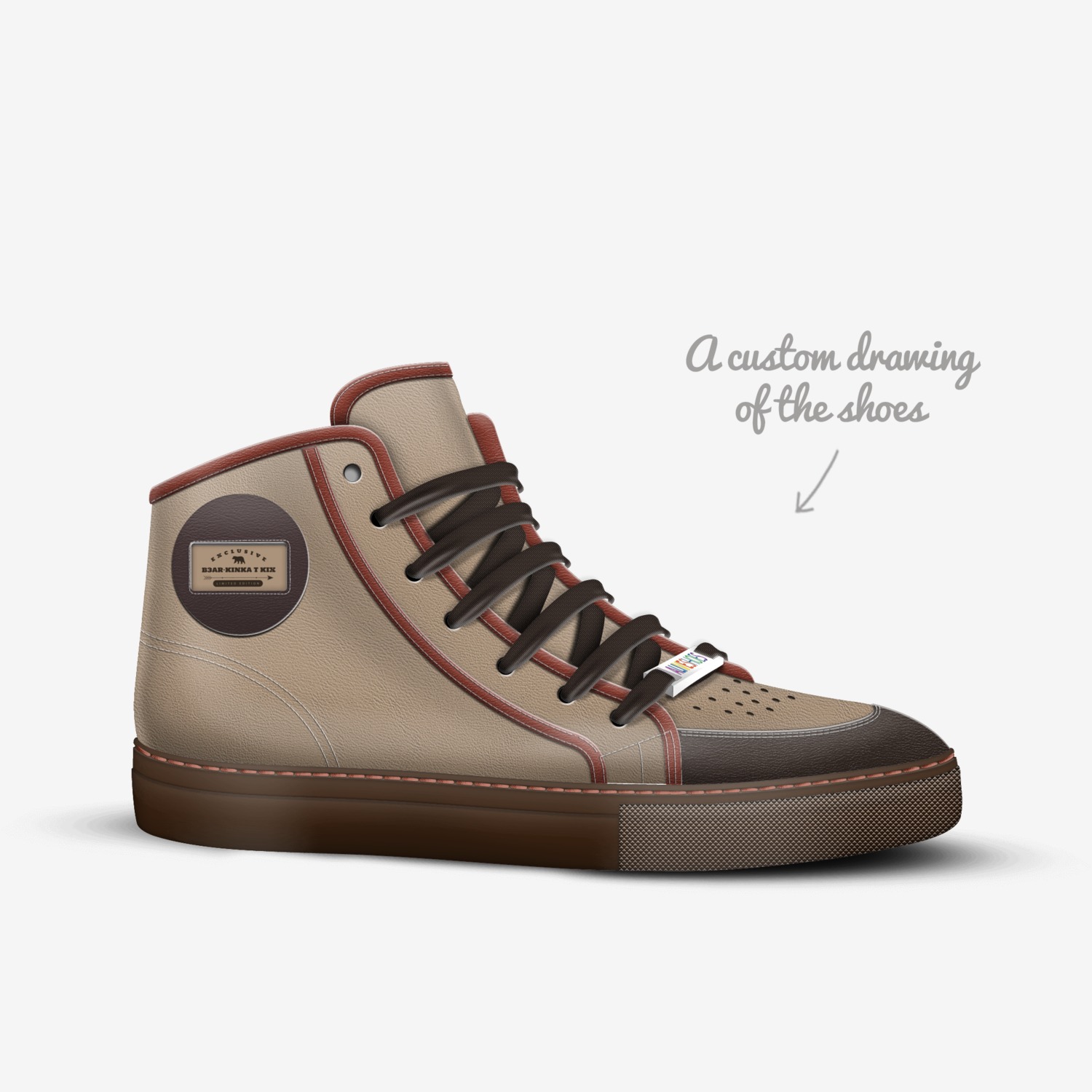 B3AR-Kinka T Kix custom made in Italy shoes by Kinka T Kix | Sketch view