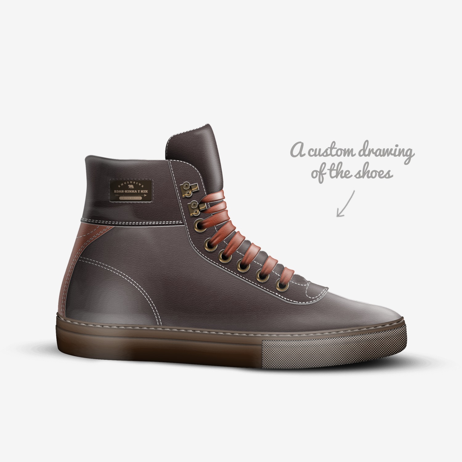 B3AR-Kinka T Kix custom made in Italy shoes by Kinka T Kix | Sketch view