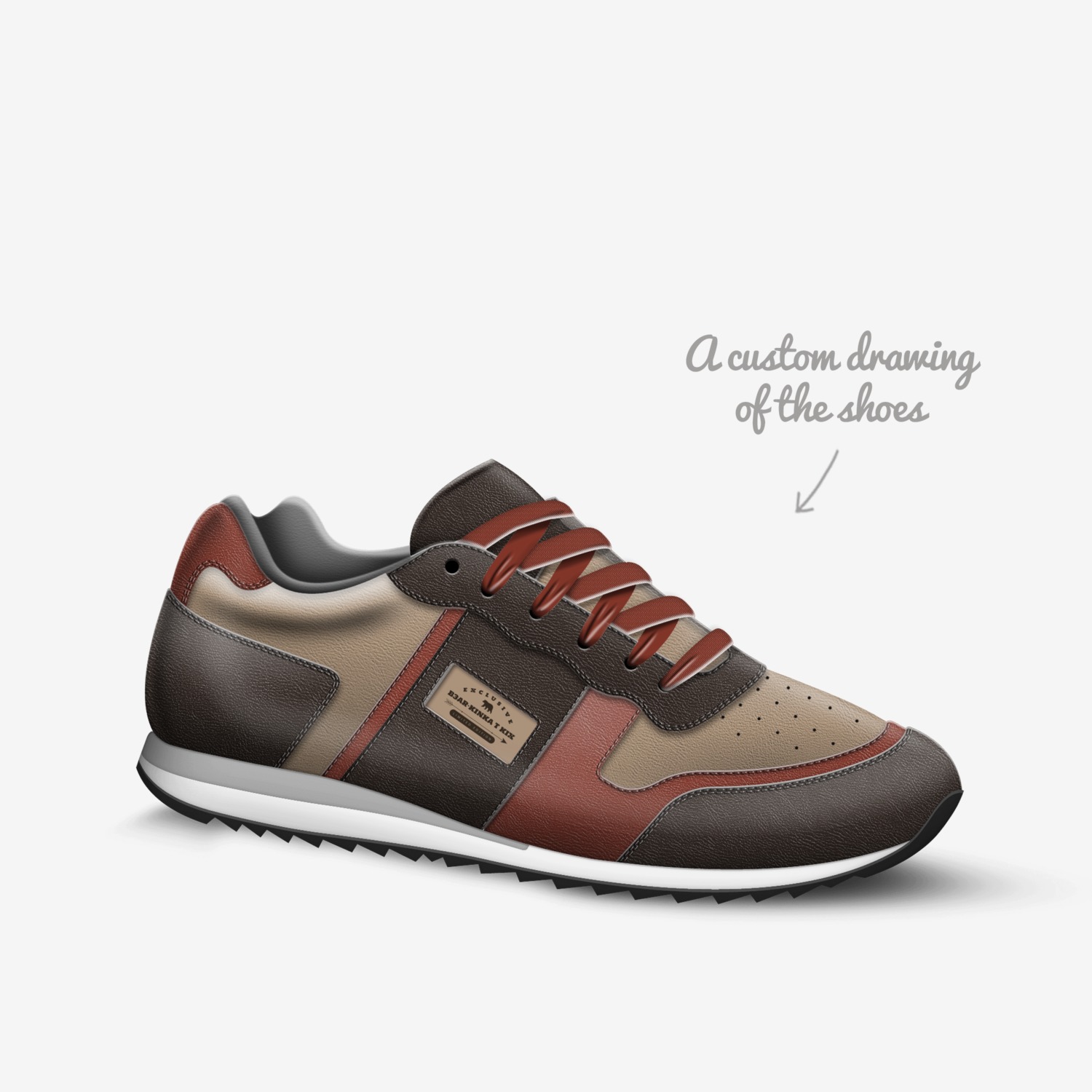 B3AR-Kinka T Kix custom made in Italy shoes by Kinka T Kix | Sketch view