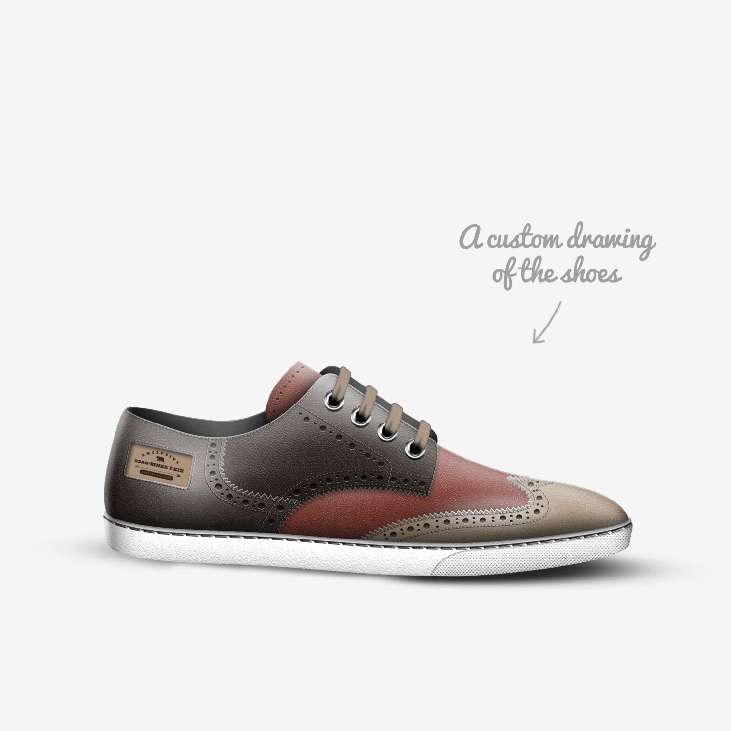 B3AR-Kinka T Kix custom made in Italy shoes by Kinka T Kix | Sketch view