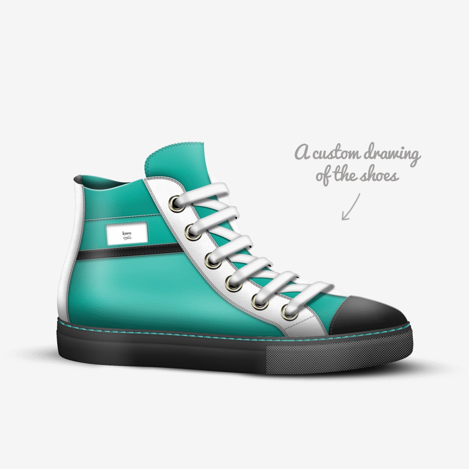 kove custom made in Italy shoes by Fgj | Sketch view